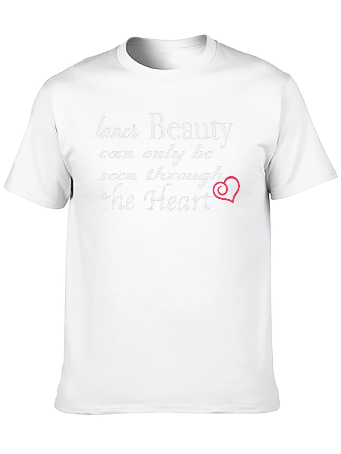 Black Inner Beauty Heart Graphic Black T-Shirt view 10