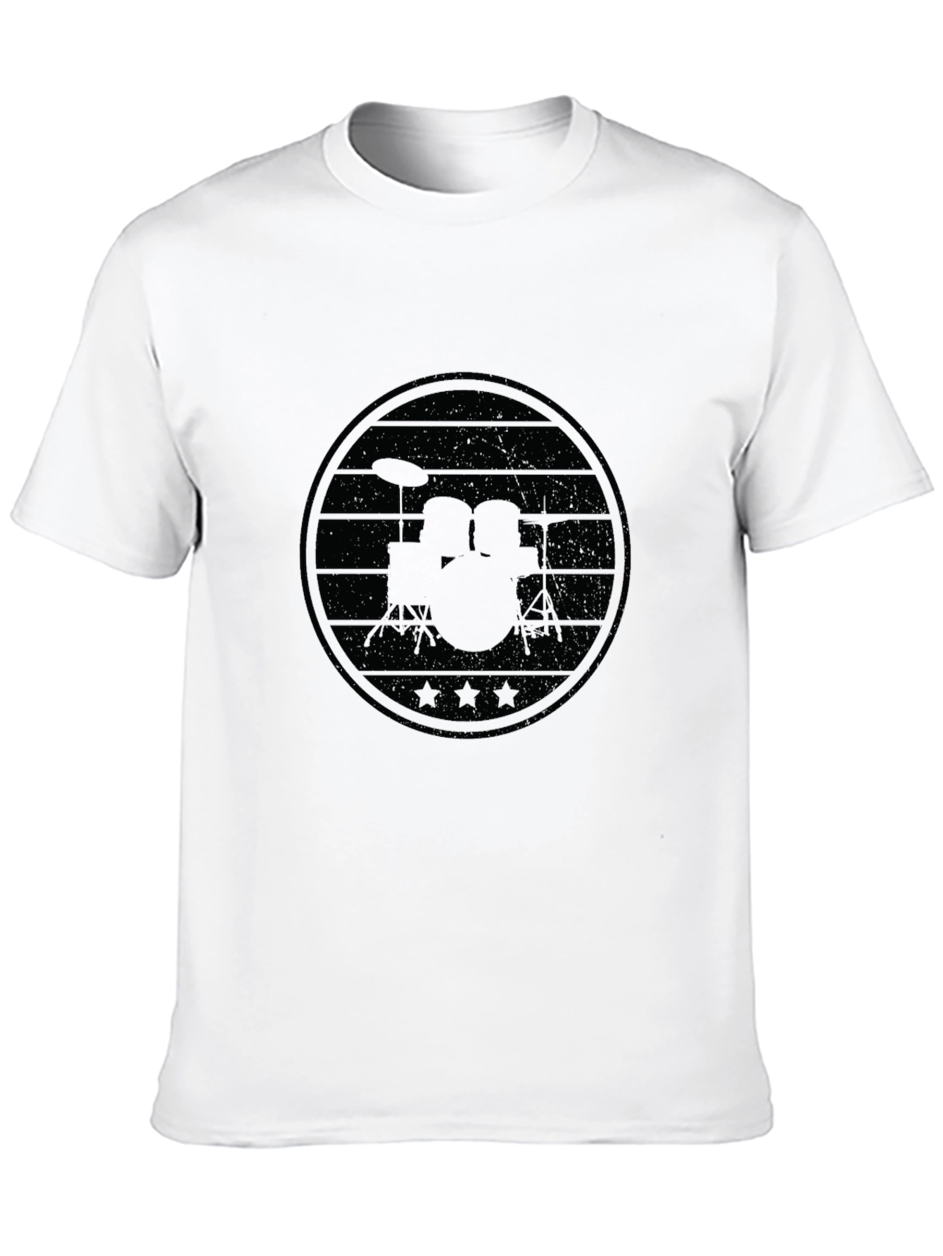 Black Black Drum Kit Graphic T-Shirt view 10