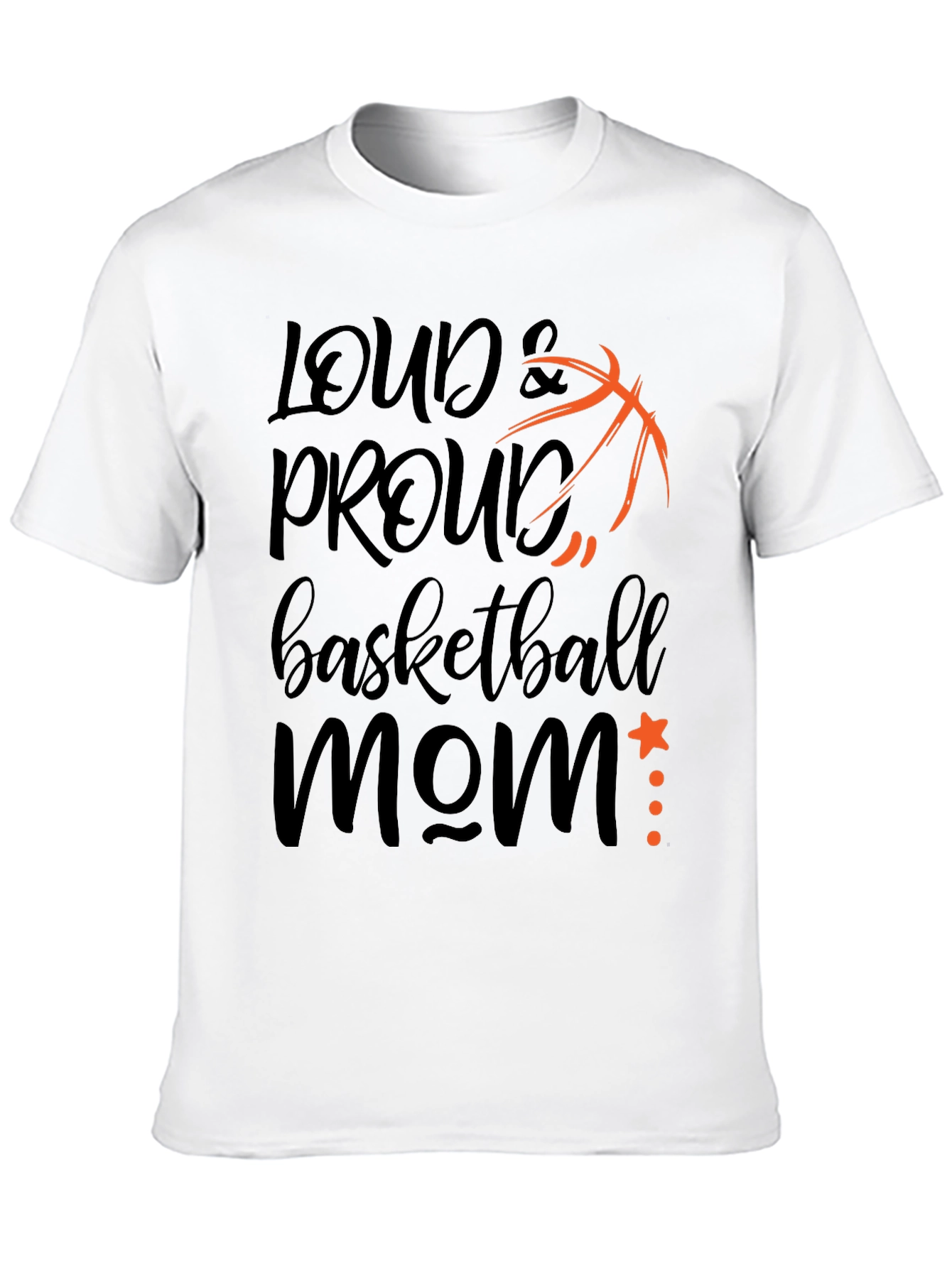 Black Loud and Proud Basketball Mom T-Shirt view 10