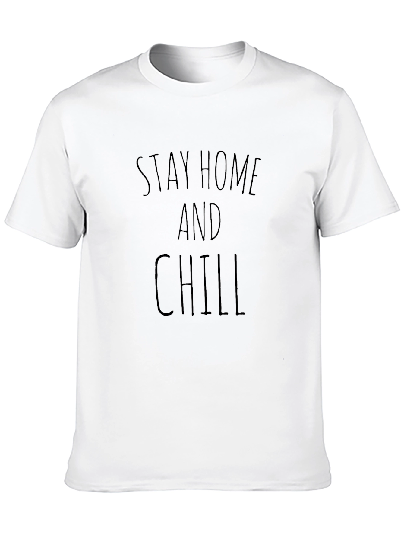 Black Stay Home and Chill Graphic Tee view 10
