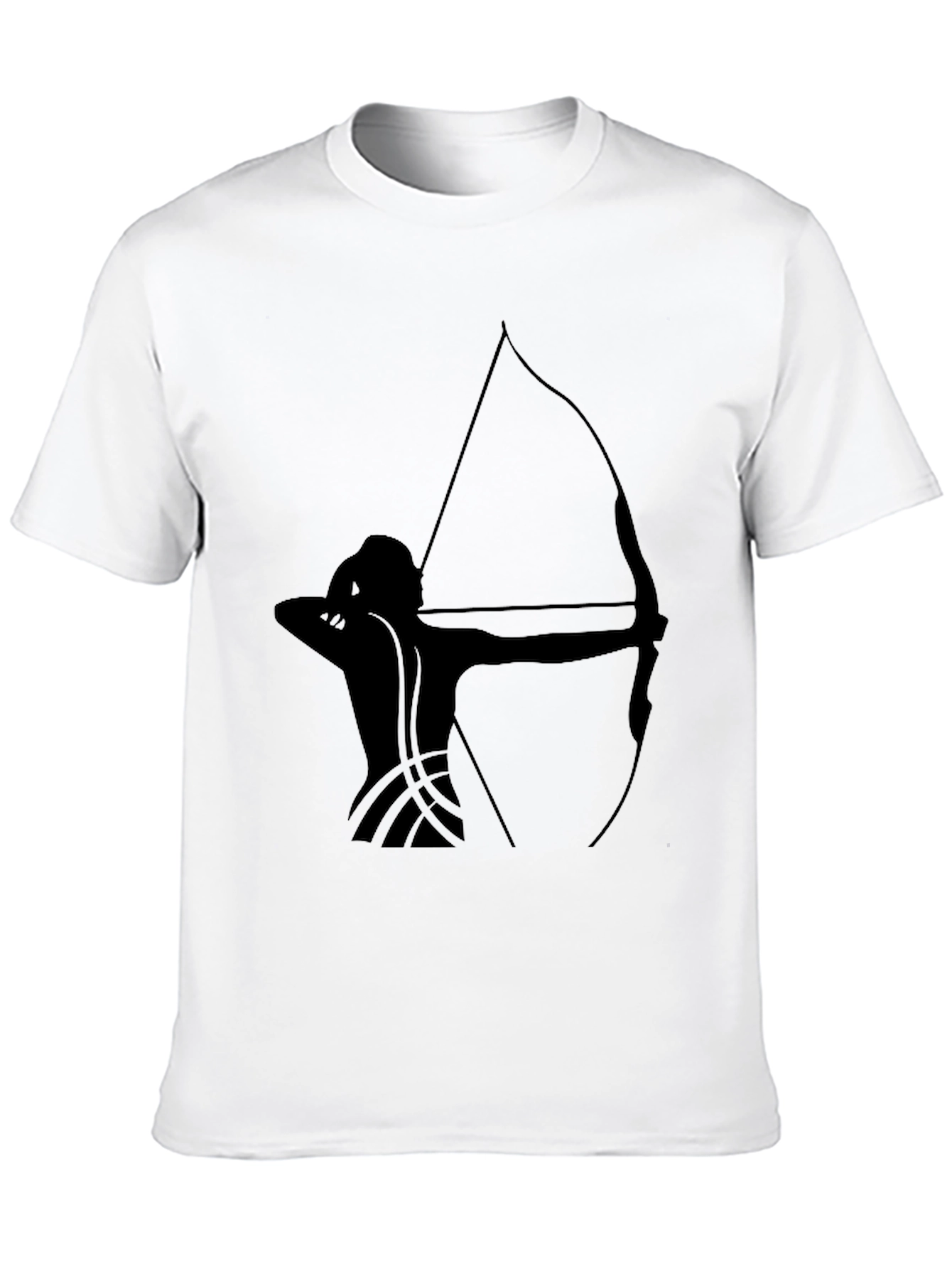 Black Archery Silhouette Black T-Shirt view 10