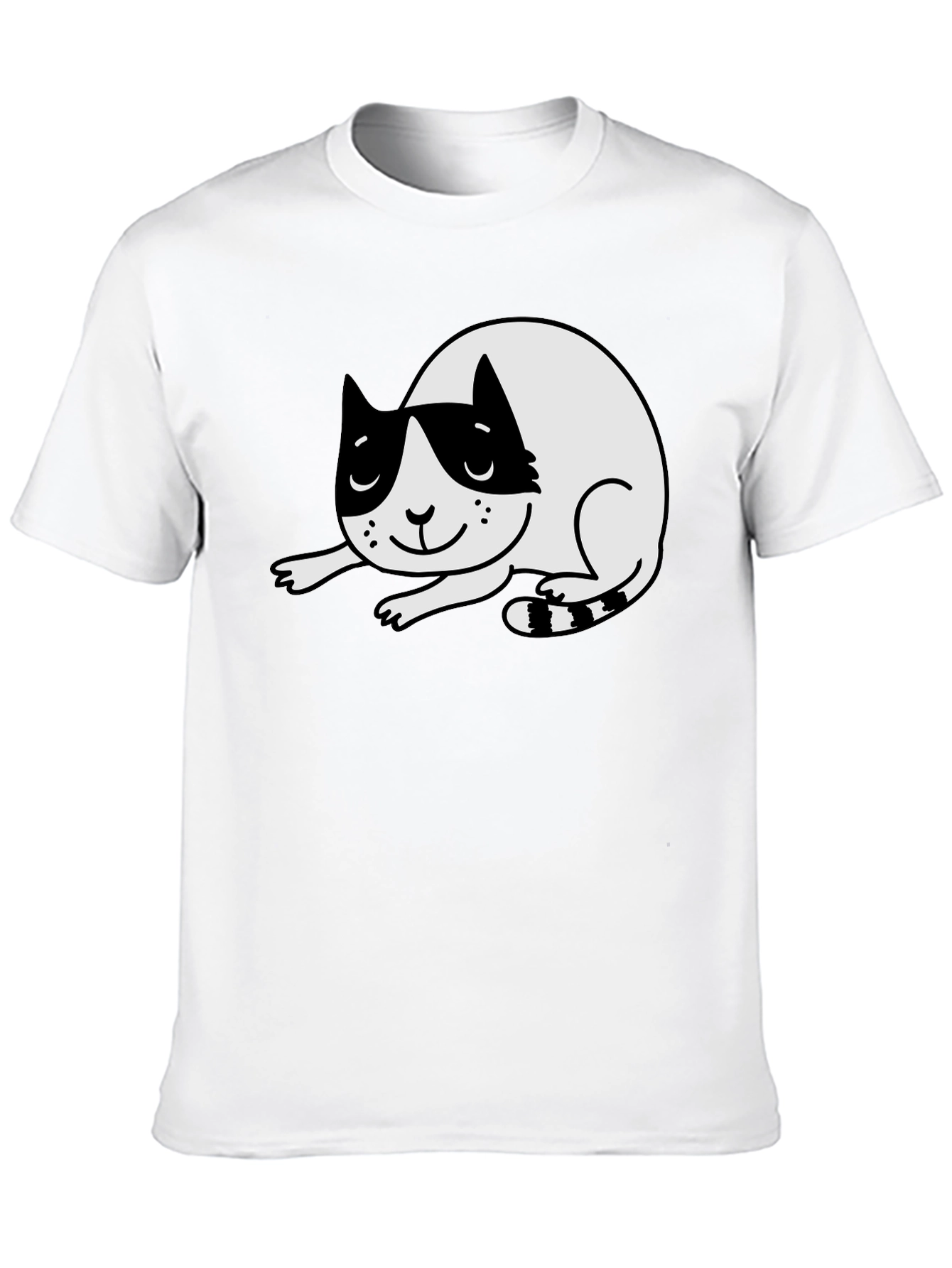 Black Cute Cat Graphic T-Shirt - Black view 10