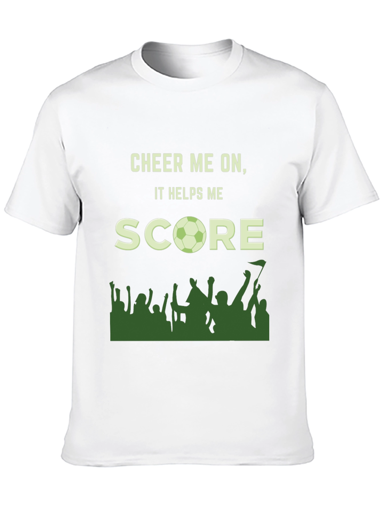 Black Cheer Me On Soccer T-Shirt view 10