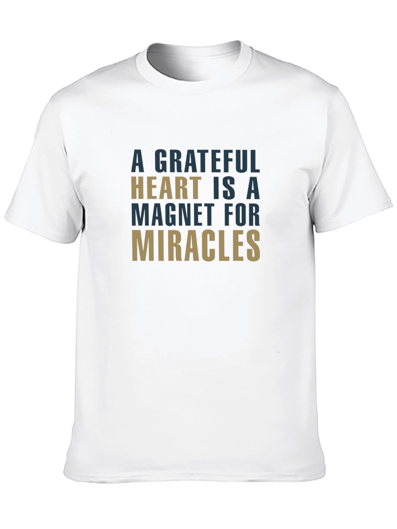 Black Grateful Heart Magnet for Miracles T-Shirt view 10
