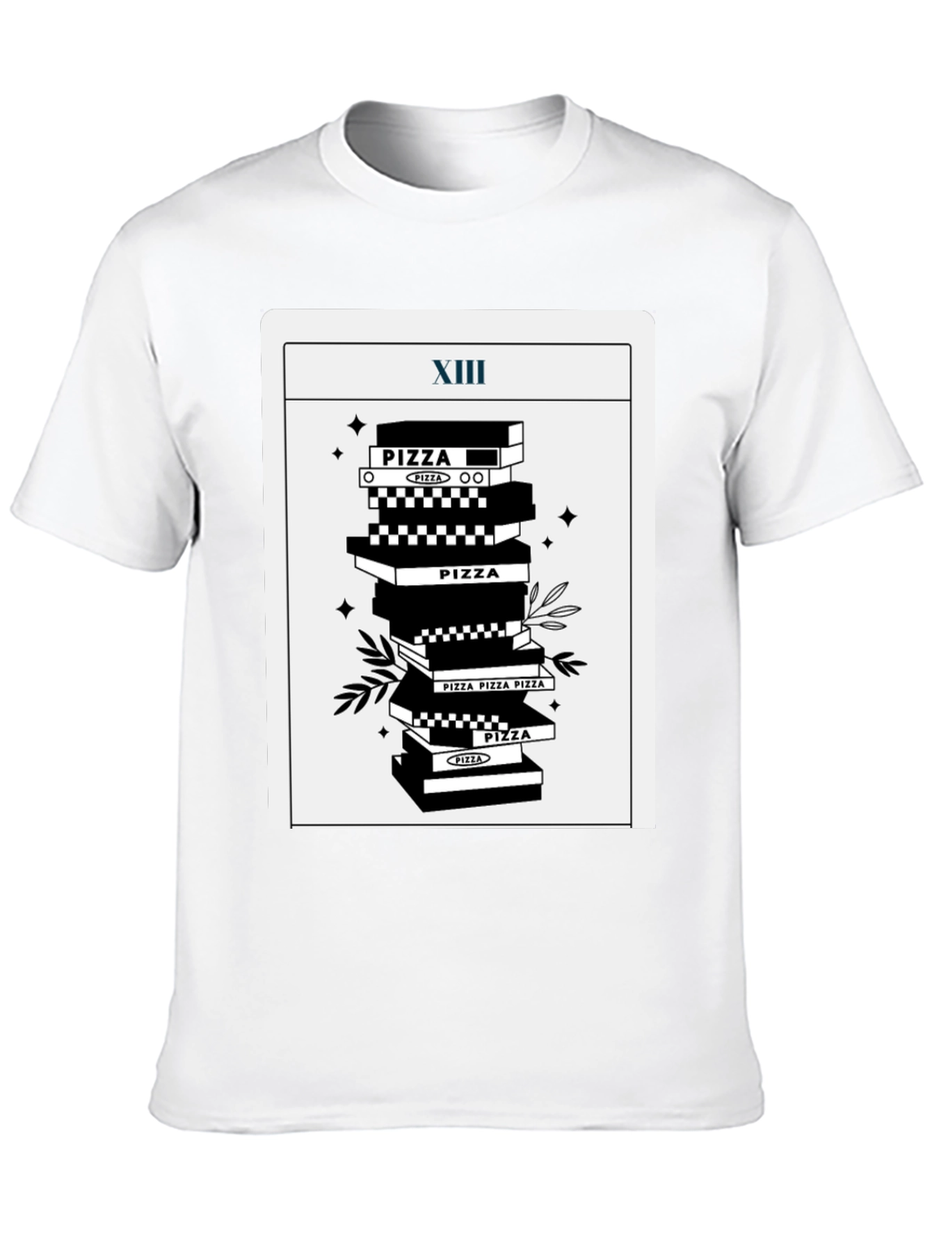 Black Pizza Tarot T-Shirt - Death Card Parody view 10