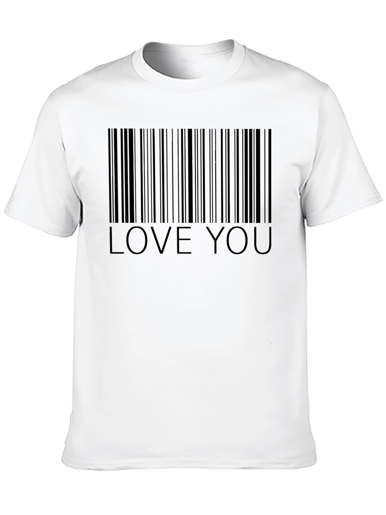 Black Love You Barcode Black T-Shirt - Unique Graphic Tee view 10