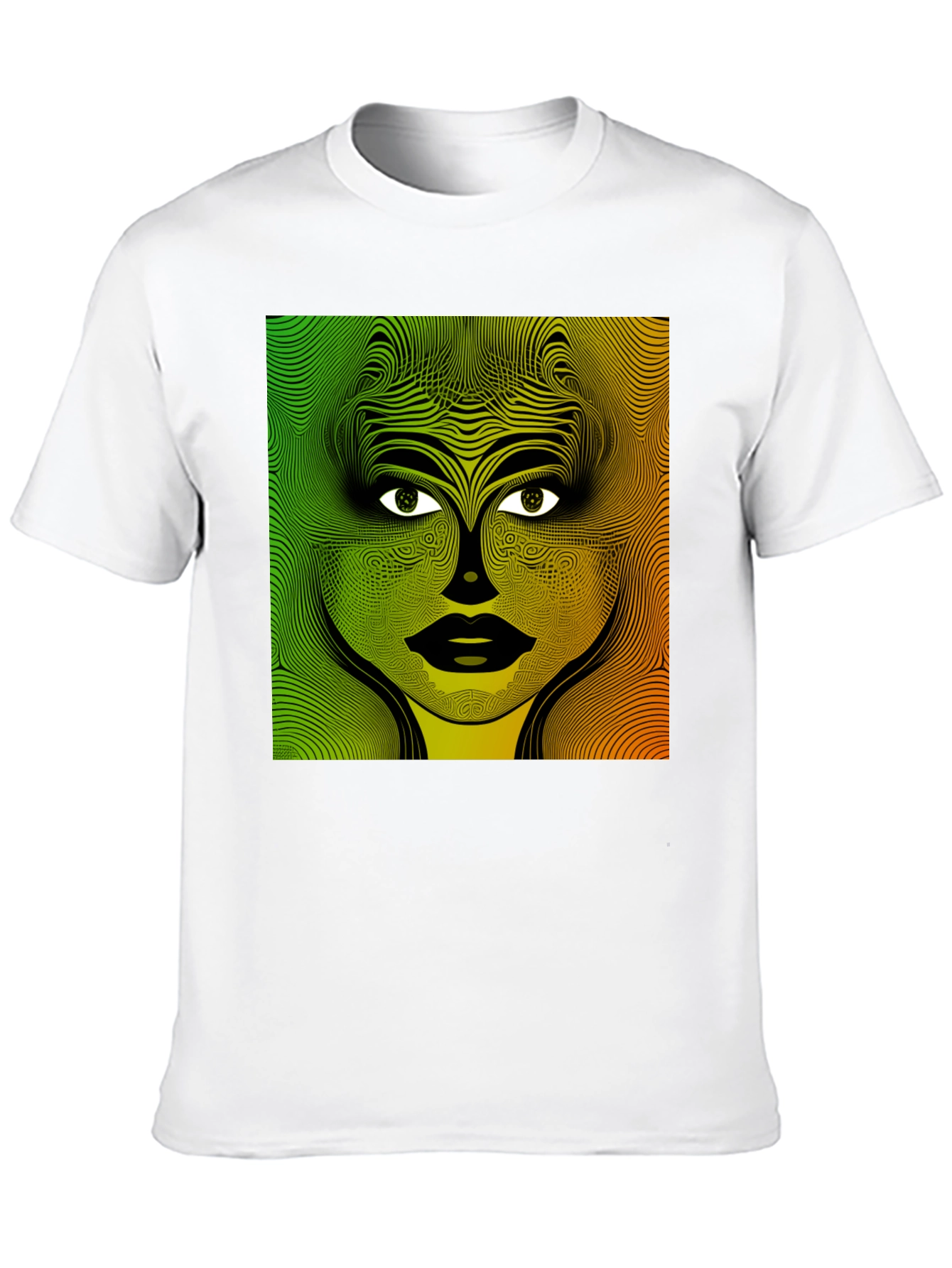 Black Abstract Woman Graphic Black T-Shirt view 10
