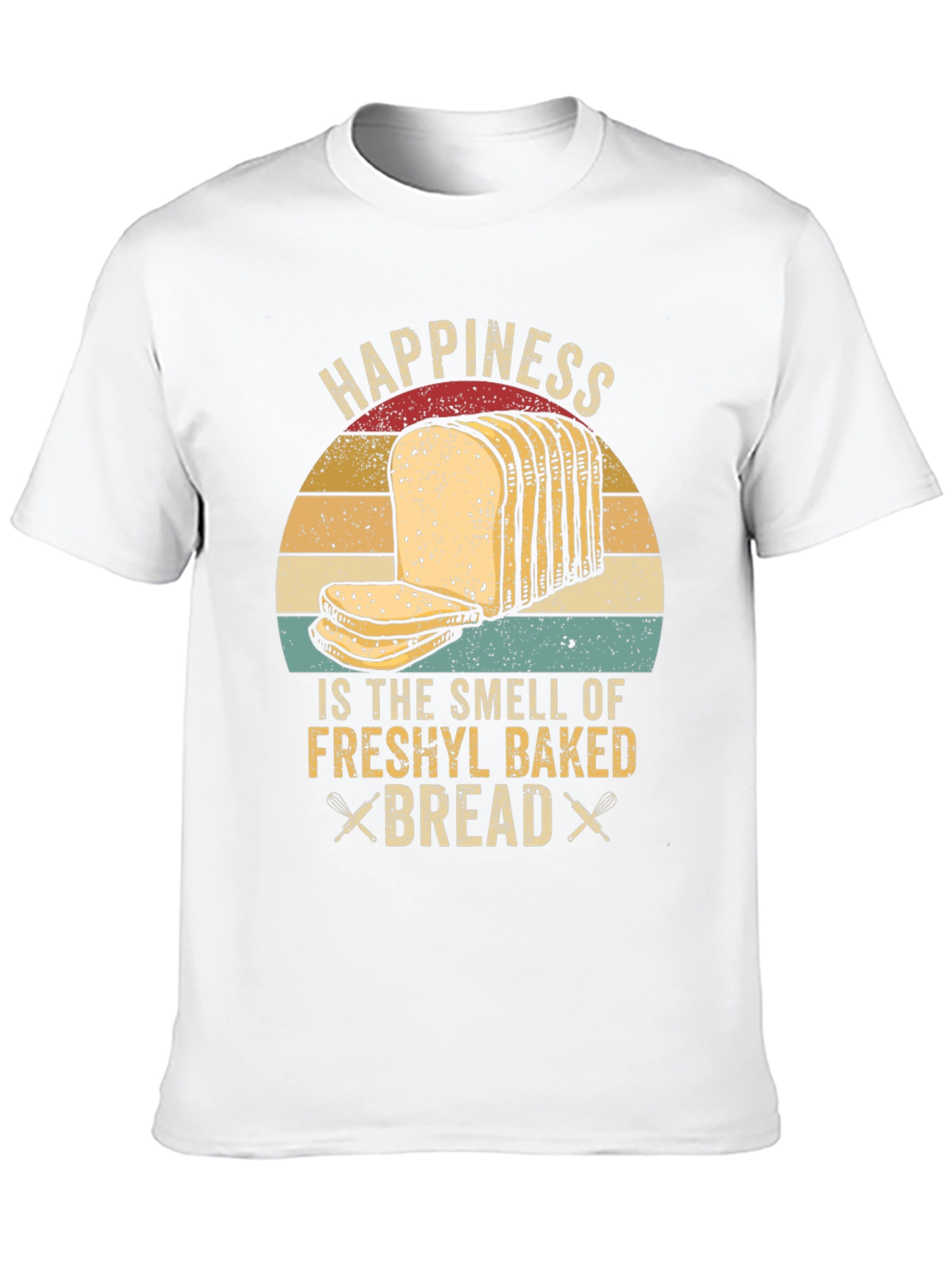 Black Happiness Smell Bread T-shirt view 10
