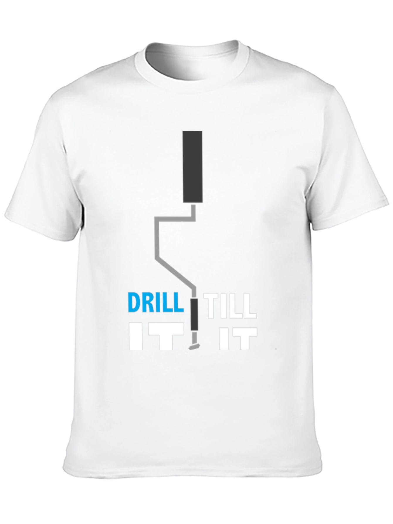 Black Drill Till It T-Shirt - Funny Construction Tee view 10