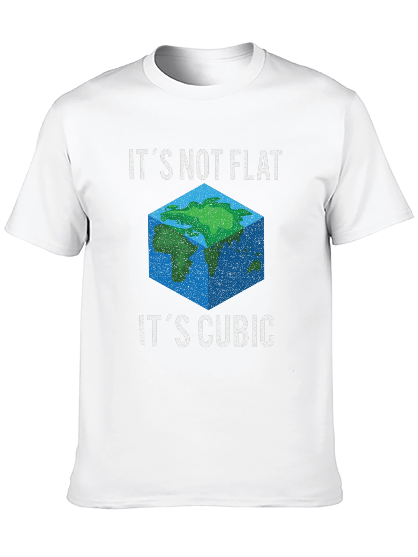 Black Cubic Earth Graphic Tee - Funny Flat Earth Alternative view 10