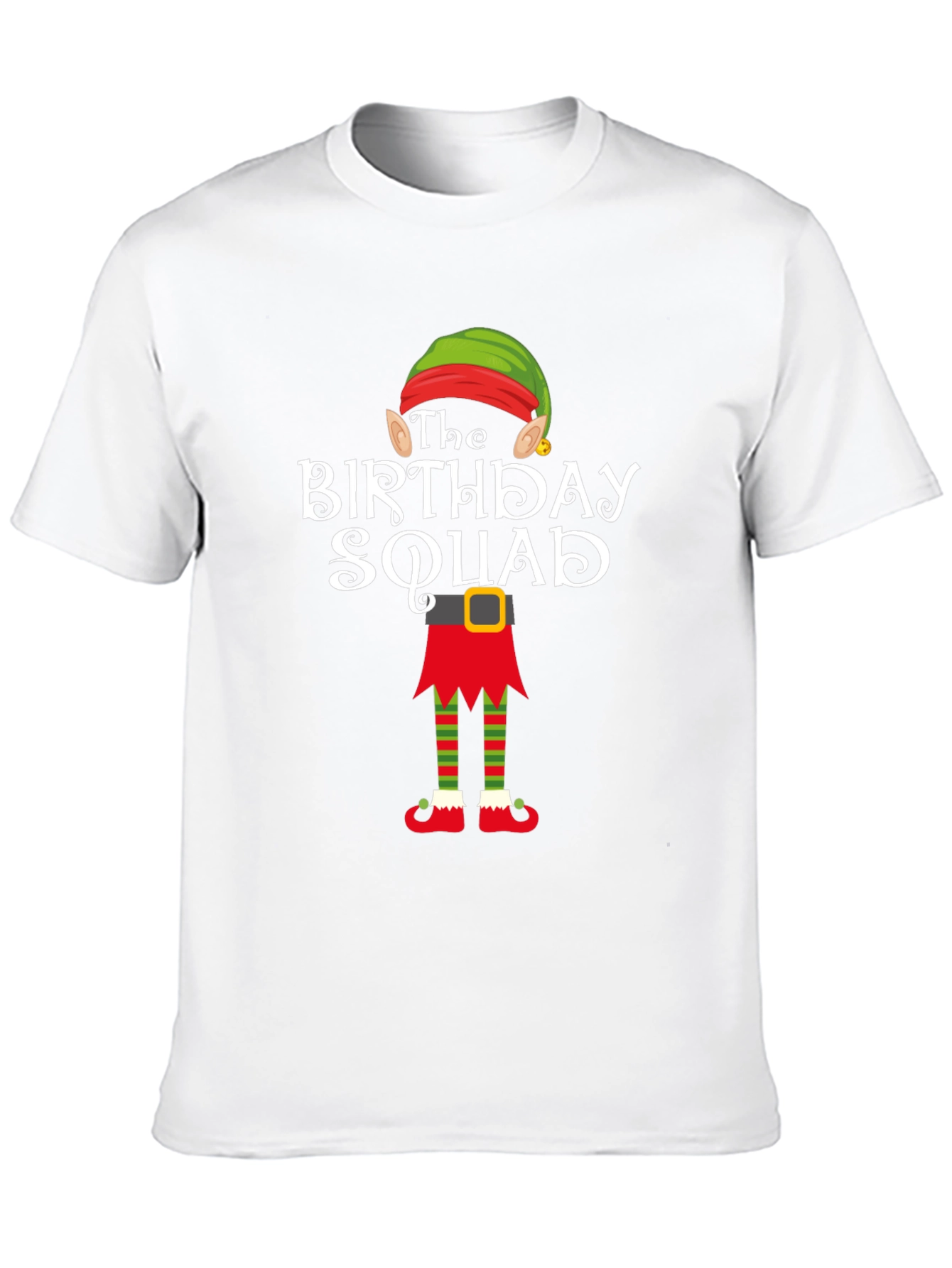 Black Birthday Squad Elf T-Shirt view 10