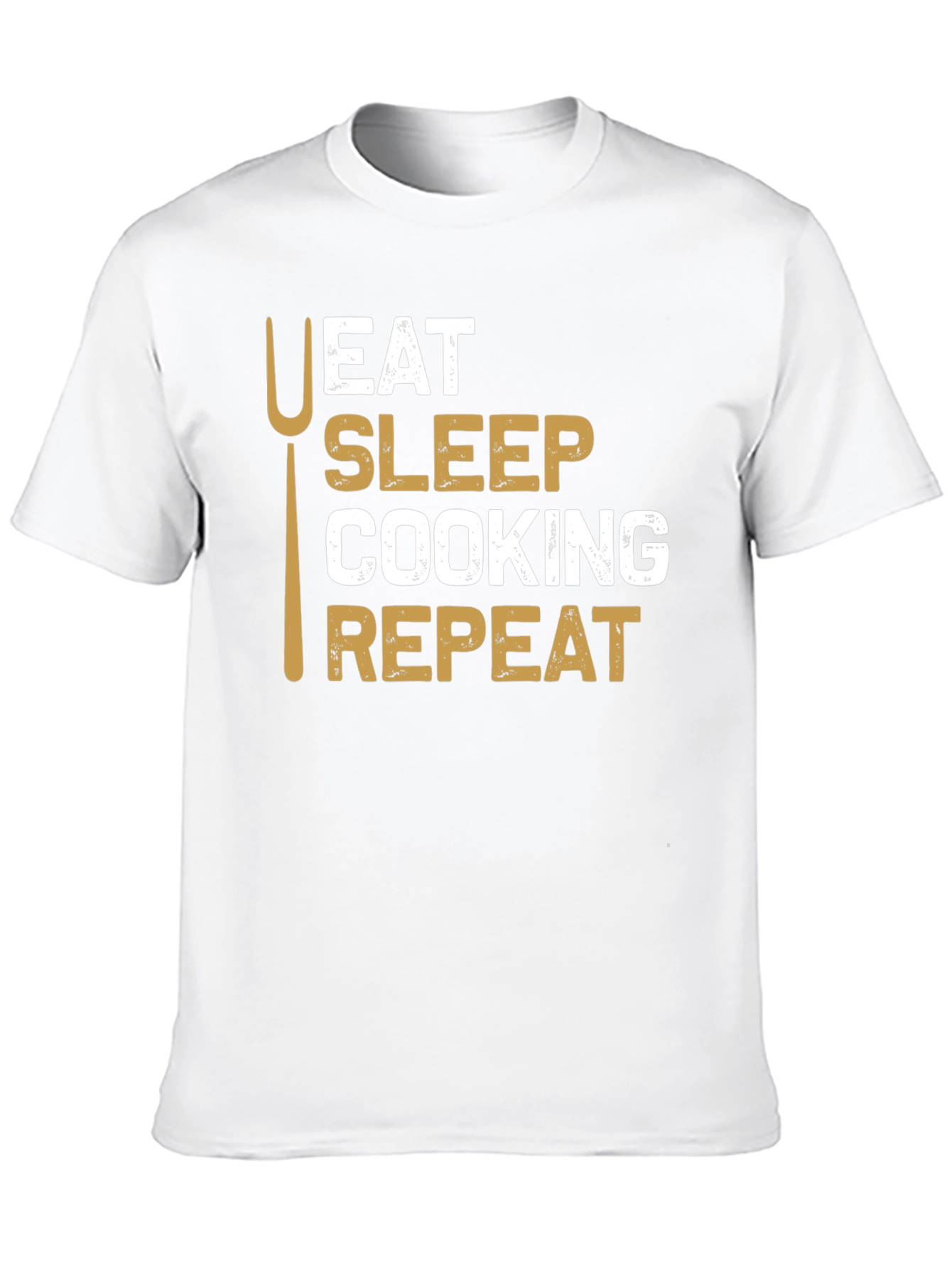 Black Eat Sleep Cooking Repeat T-Shirt - Chef Gift view 10