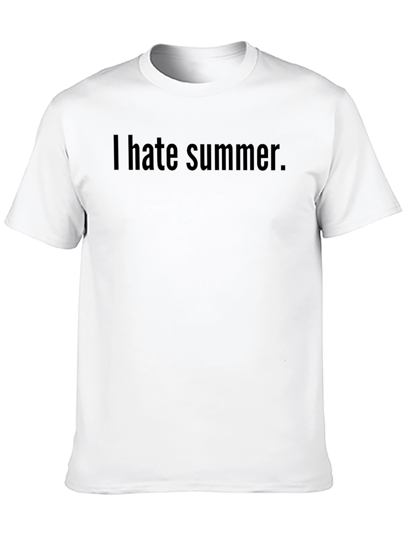 Black I Hate Summer Black T-Shirt view 10