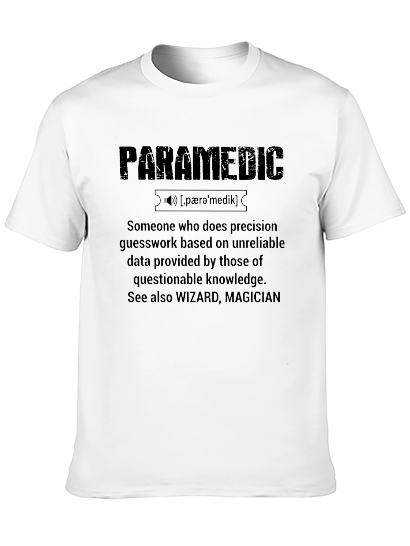 Black Paramedic Definition Graphic T-Shirt view 10