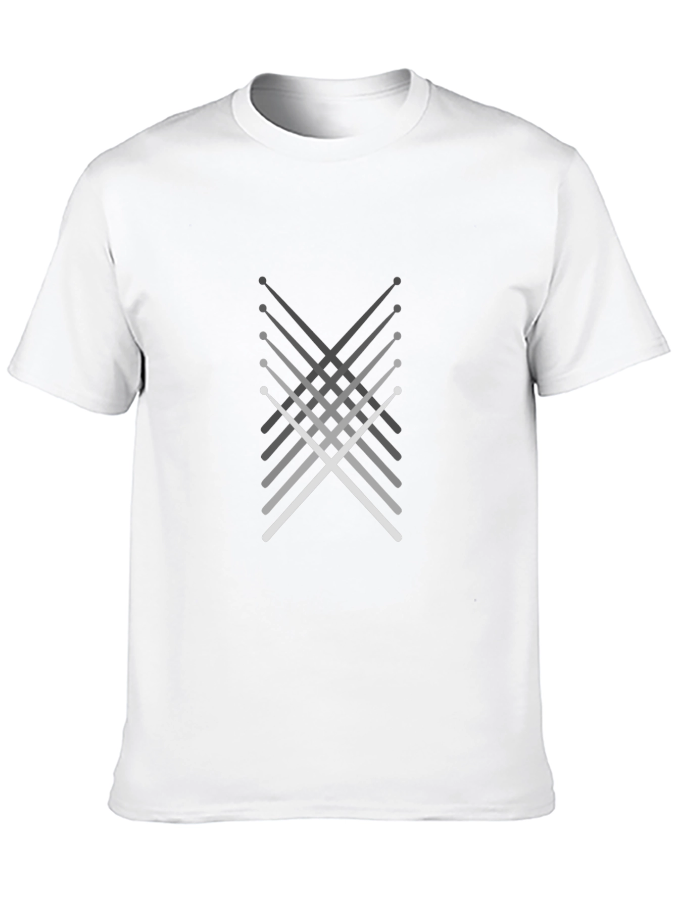 Black Drumsticks Graphic Black T-Shirt view 10