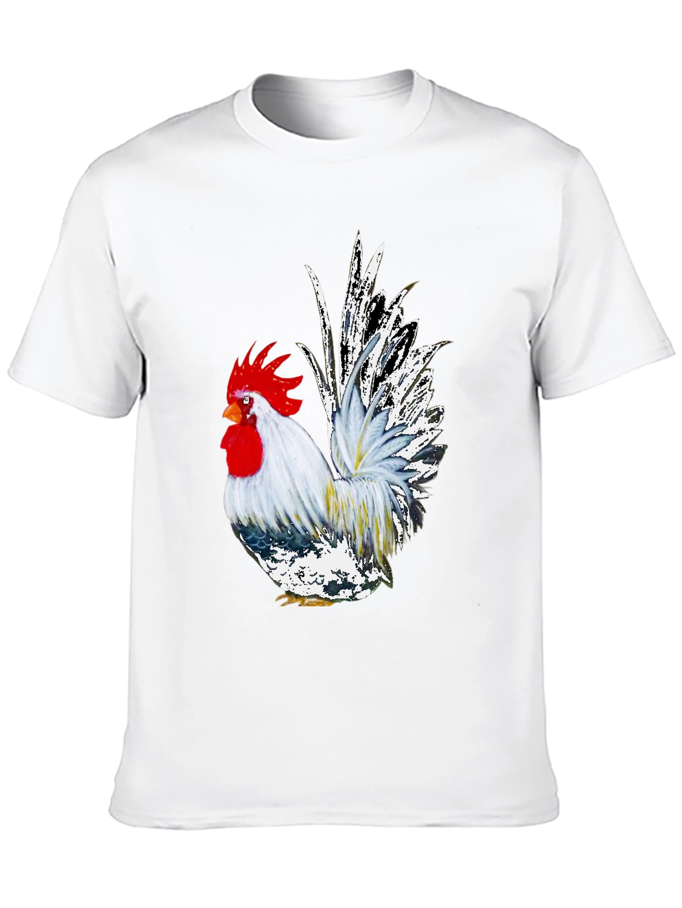 Rooster Graphic Tee - Cool Farm Animal T-Shirt - 10