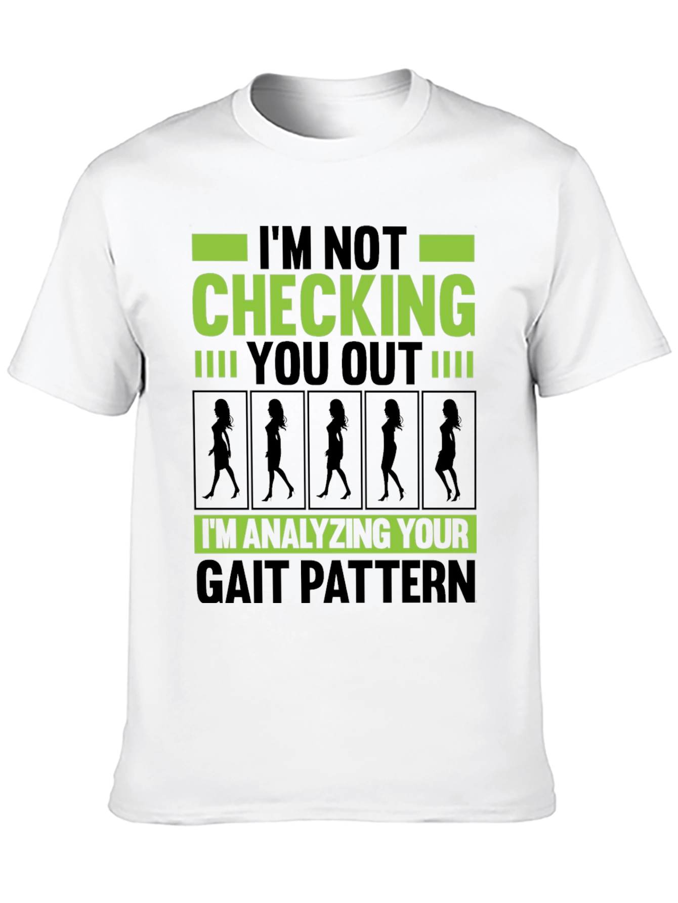 Black Funny Gait Pattern Analysis T-Shirt view 10