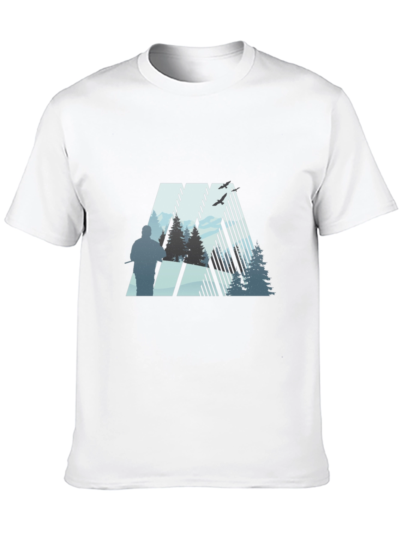 Black Nature Silhouette Graphic Tee view 10