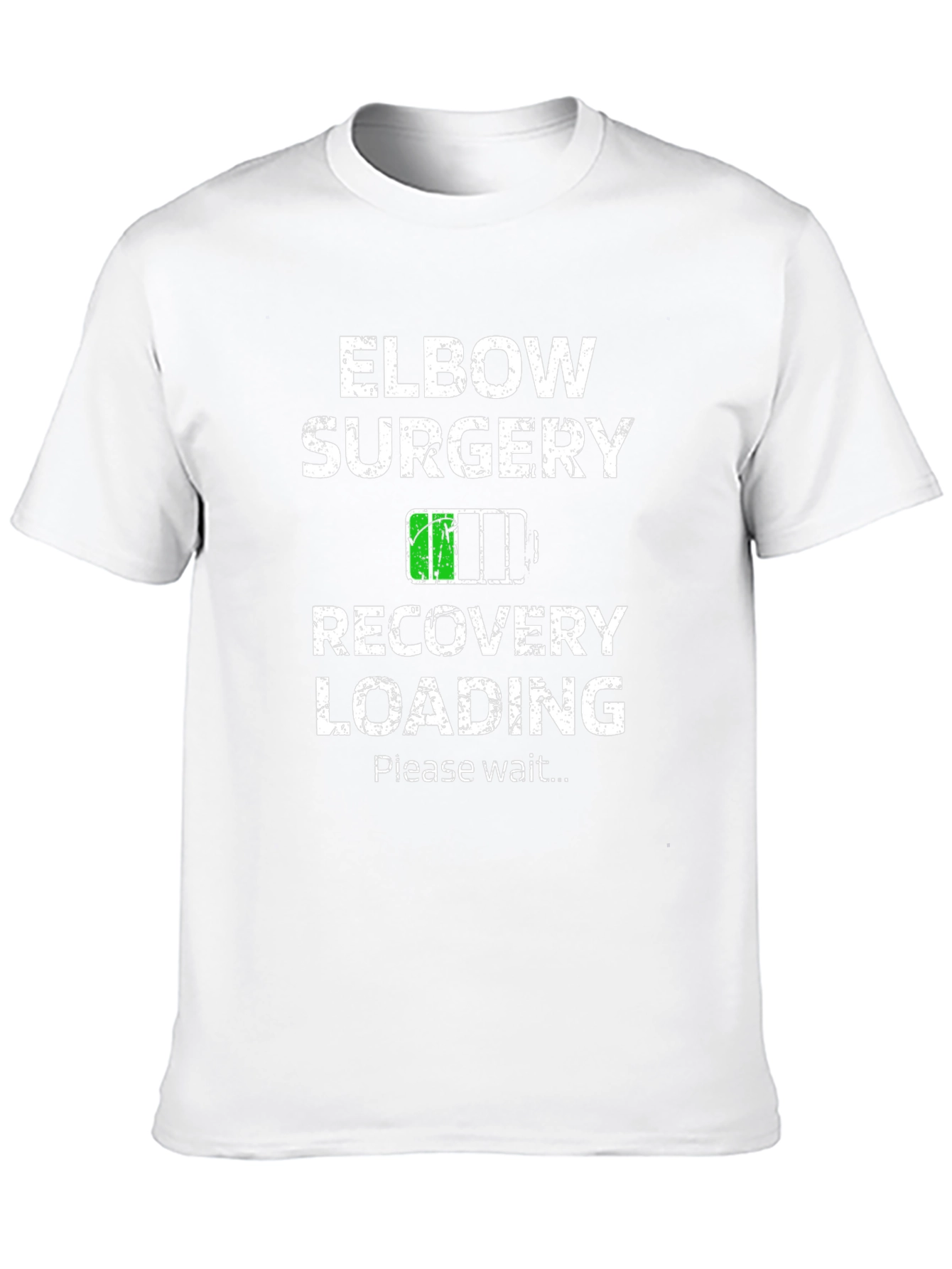 Black Elbow Surgery Recovery Loading Funny T-Shirt view 10