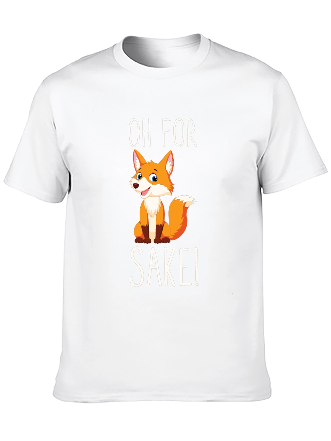 Black Funny Fox Graphic T-Shirt - Oh For Fox Sake! view 10