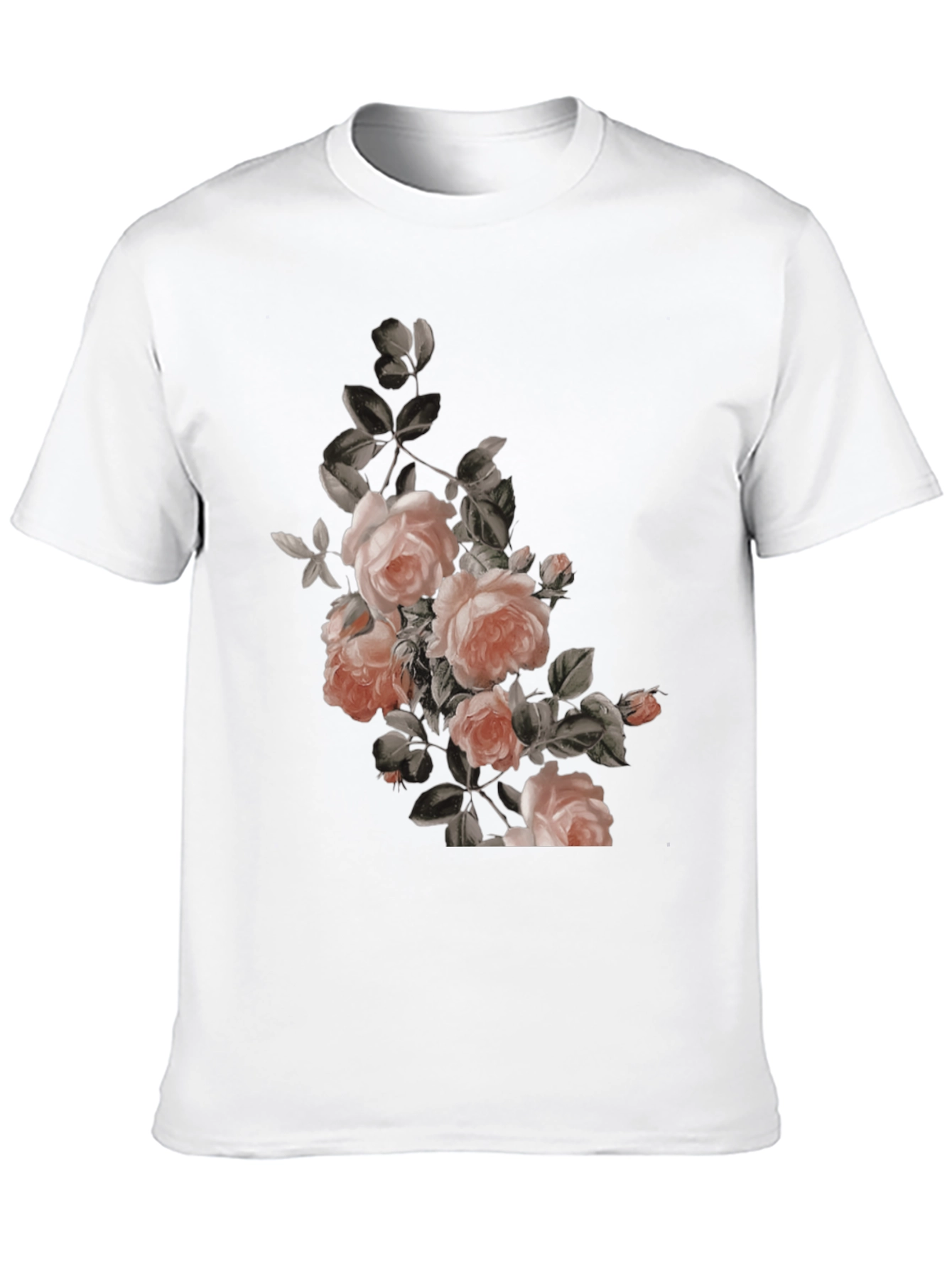 Black Floral Graphic Print Black T-Shirt view 10