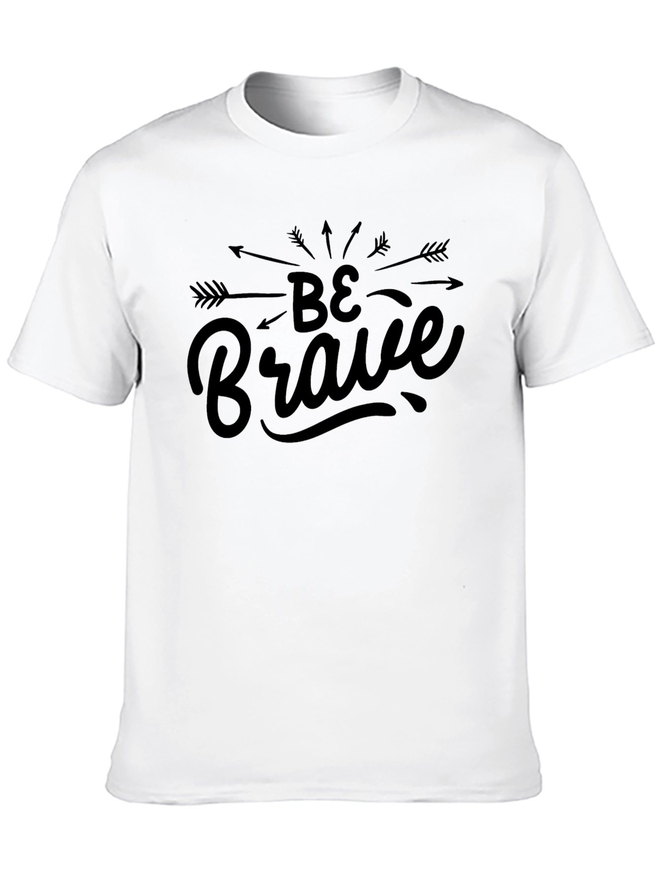 Black Be Brave Arrow Graphic Tee - Men's Black T-Shirt view 10