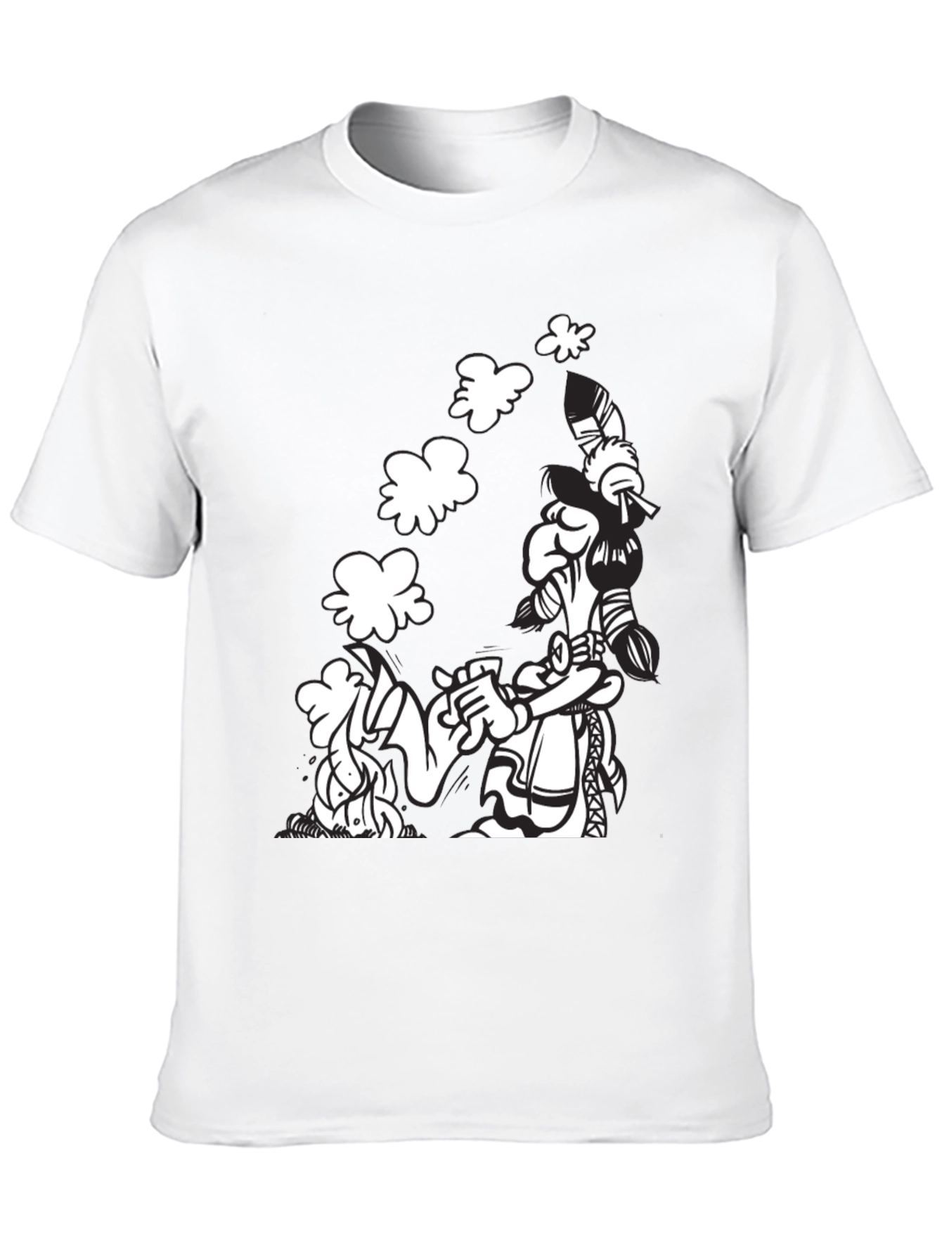 Black Black T-Shirt with Cartoon Graphic view 10