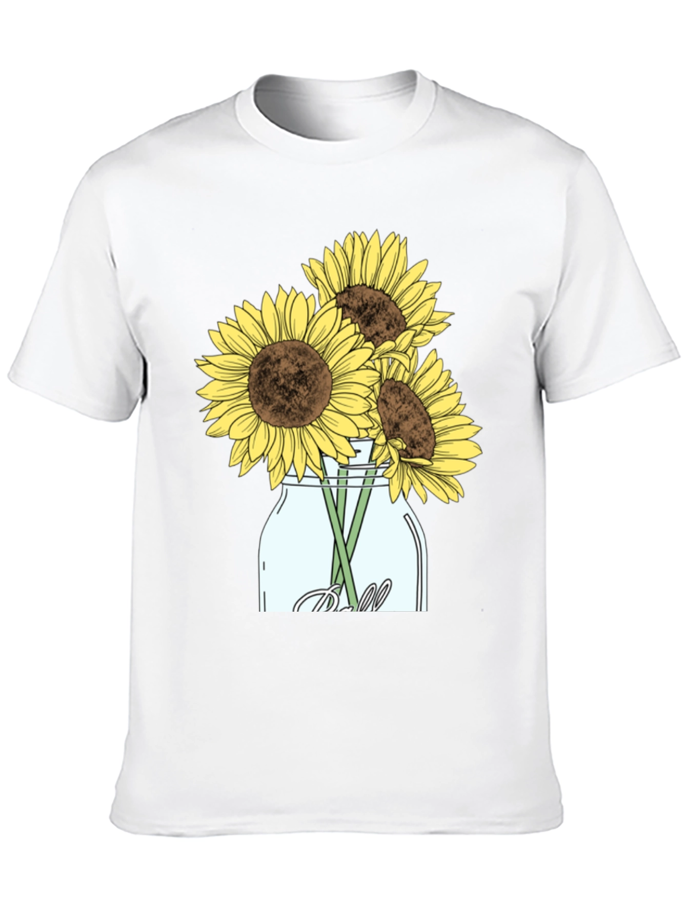Black Sunflower Mason Jar Graphic Tee - Black view 10