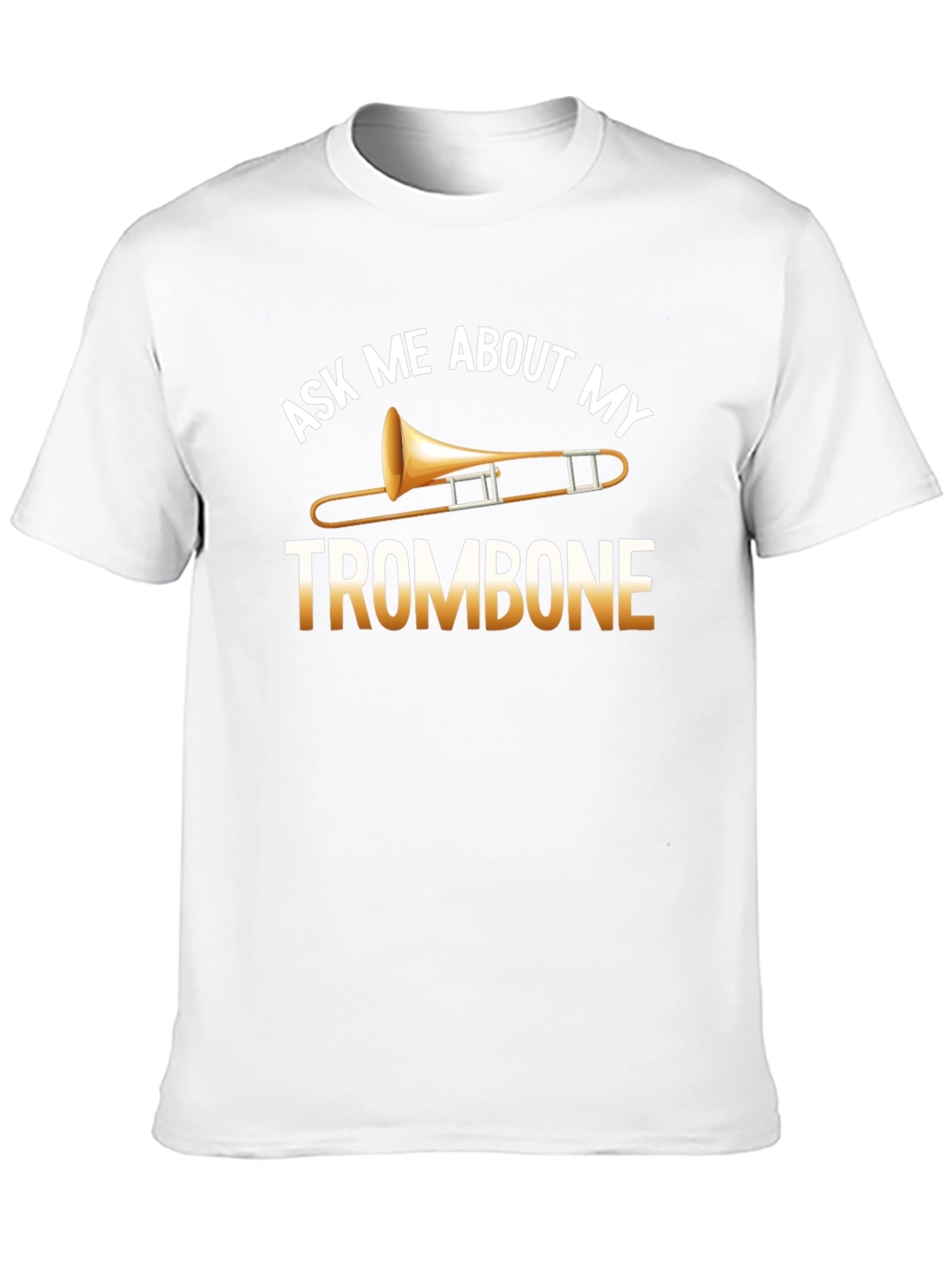 Black Ask Me About My Trombone Black T-Shirt view 10