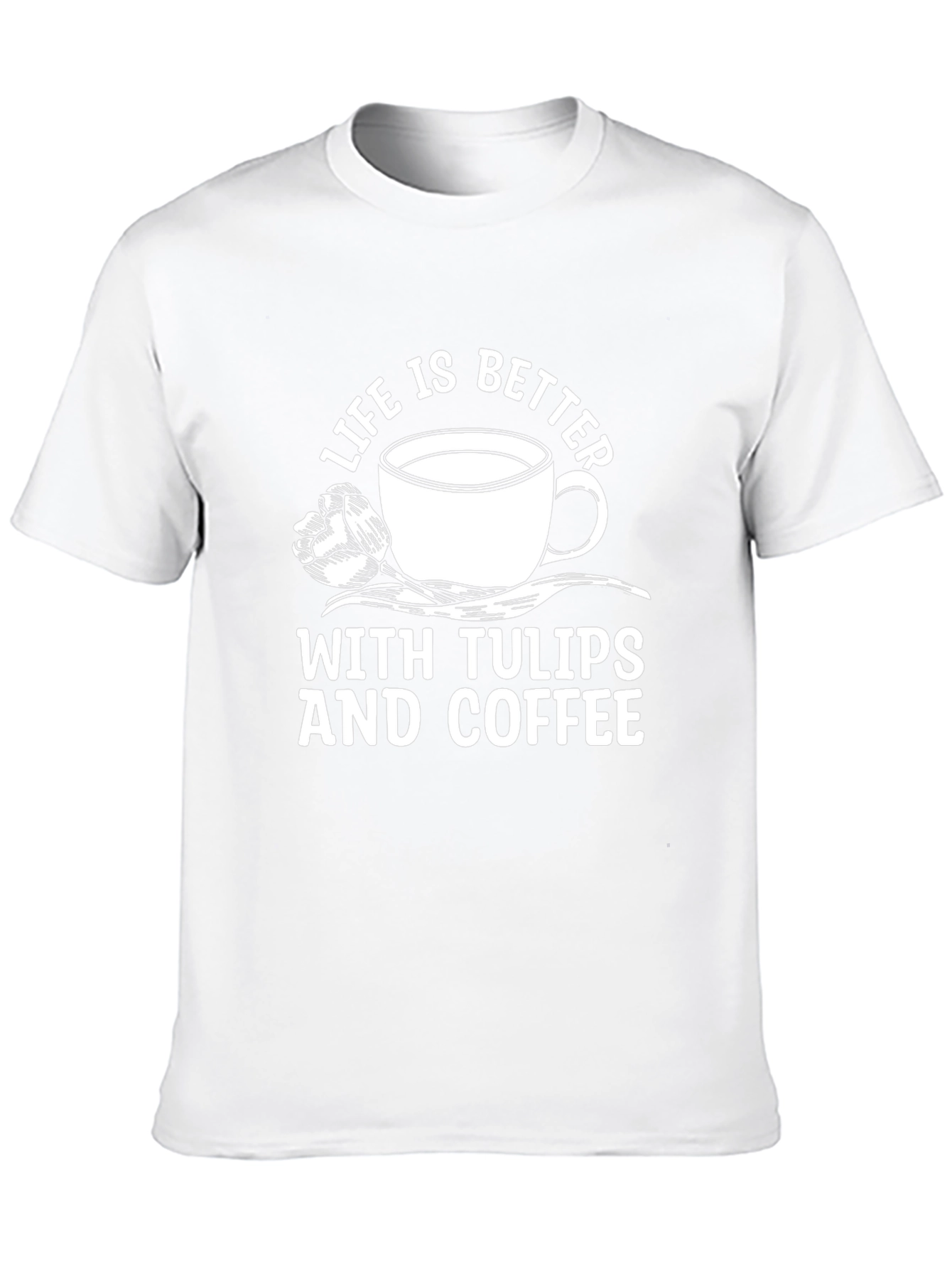 Black Life is Better With Tulips and Coffee Graphic T-Shirt view 10
