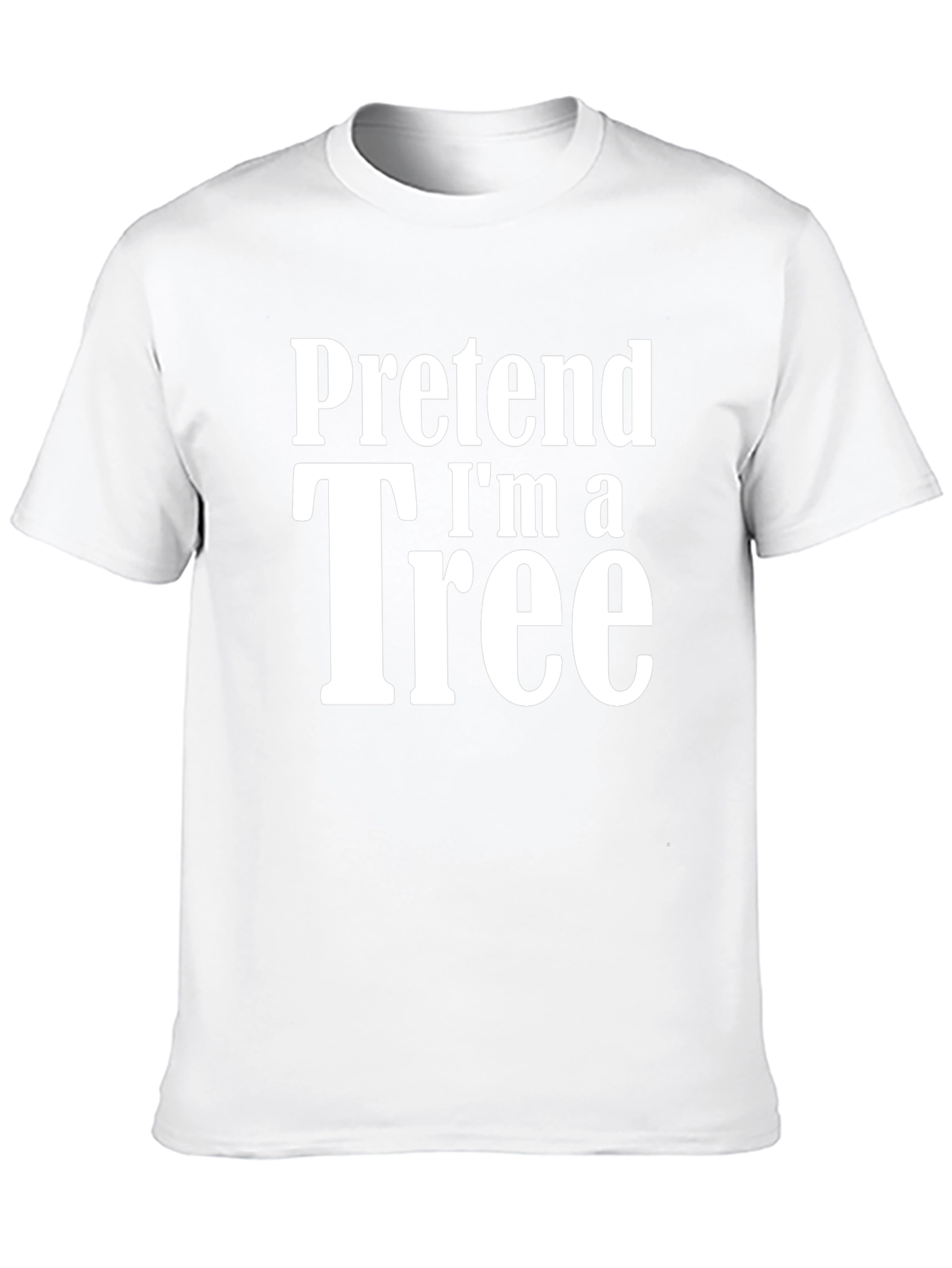 Black Pretend I'm A Tree Black Cotton T-Shirt view 10