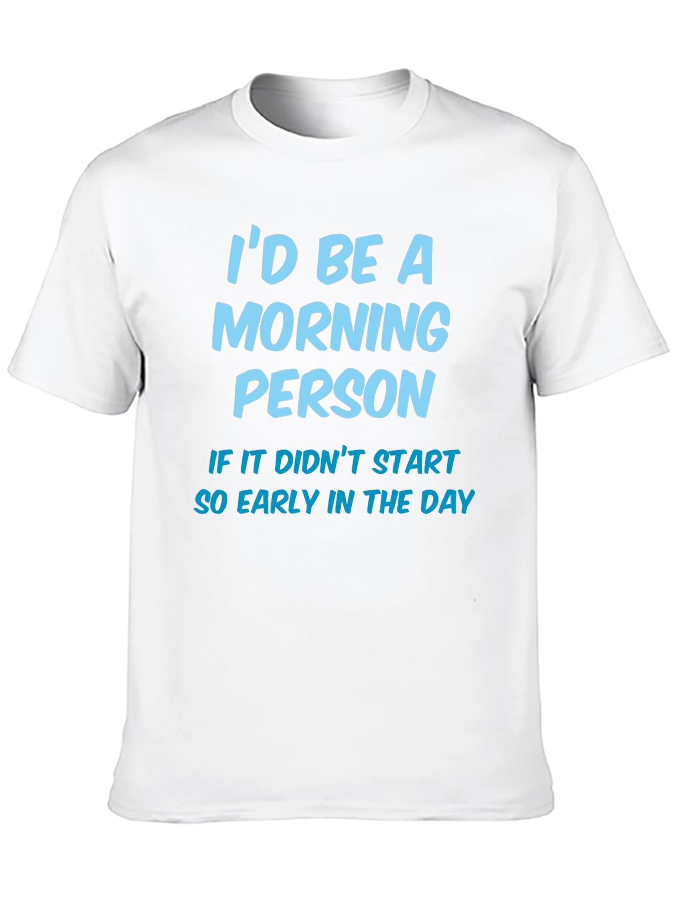 Black Funny "Morning Person" Graphic T-Shirt - Black view 10