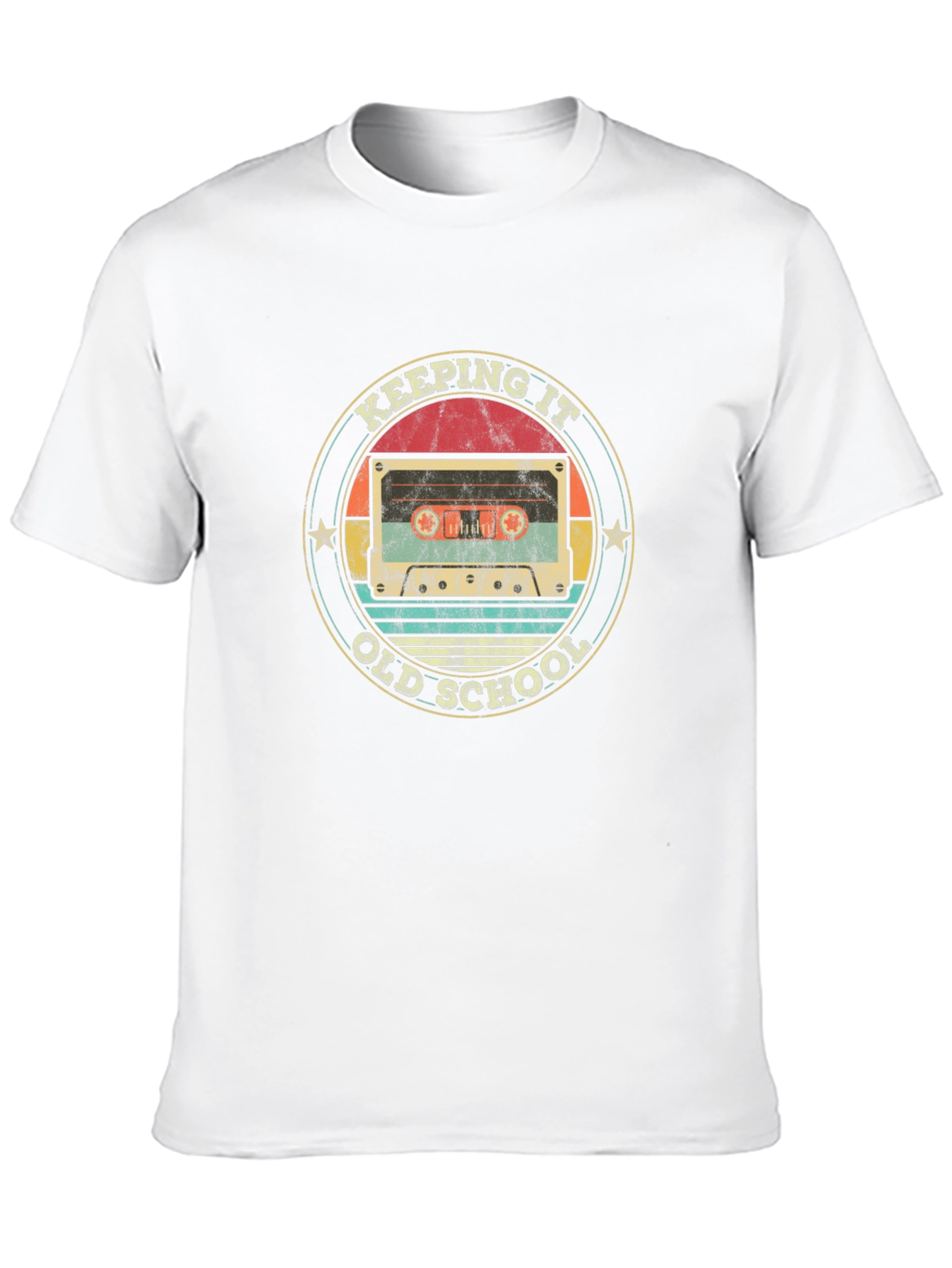 Black Keeping it Old School Retro Cassette T-Shirt view 10