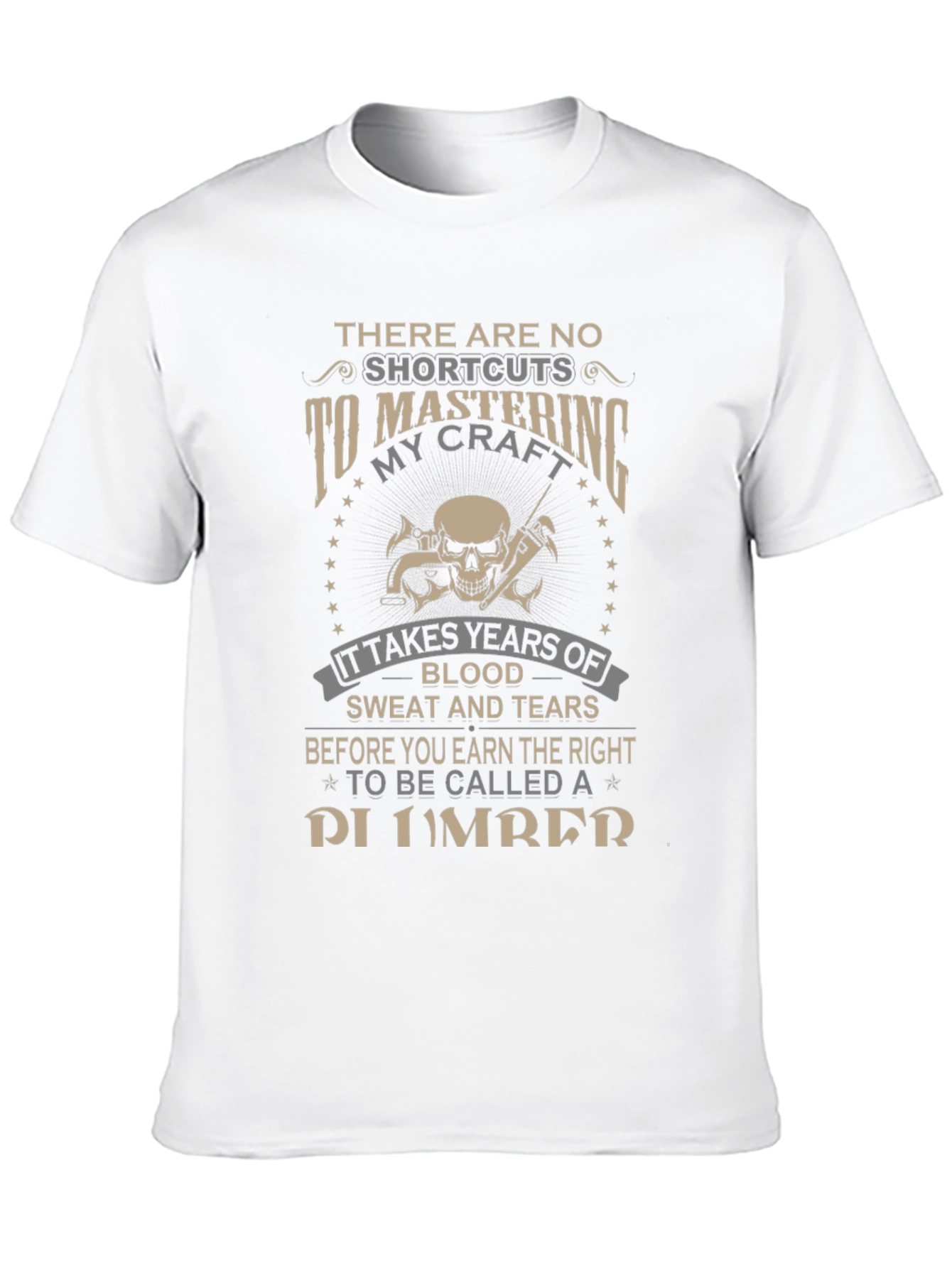 Black Plumber's Craft T-Shirt - No Shortcuts view 10