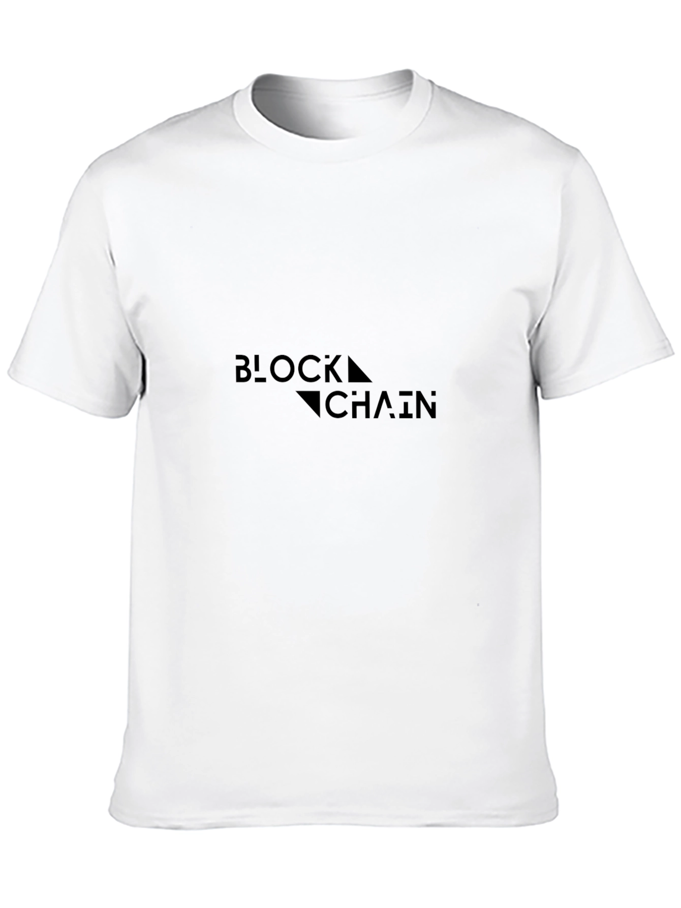 Black Blockchain Graphic Tee - Modern Black T-Shirt view 10