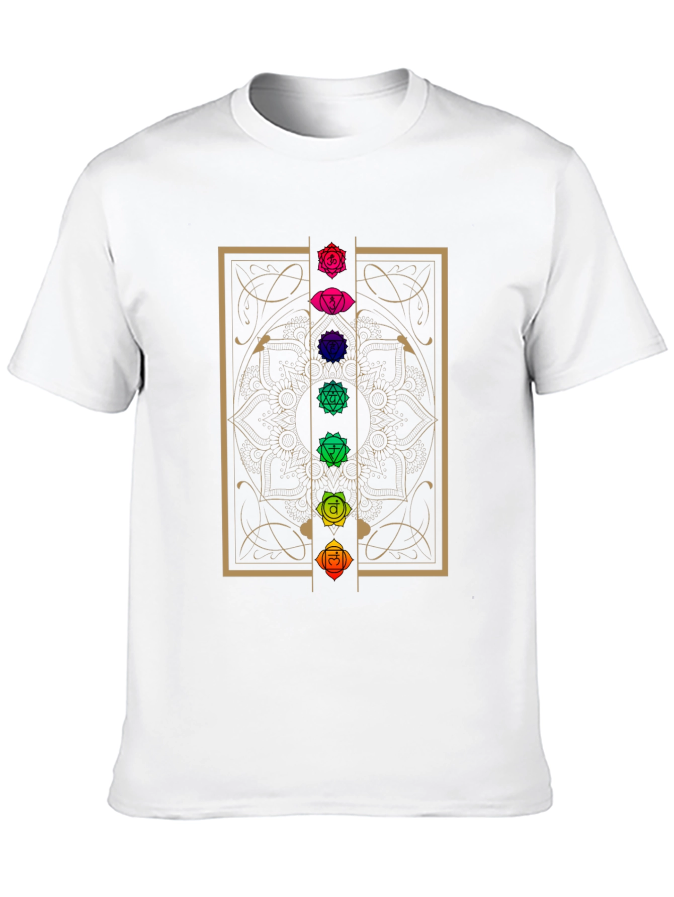 Black Chakra Mandala Graphic T-Shirt - Black view 10