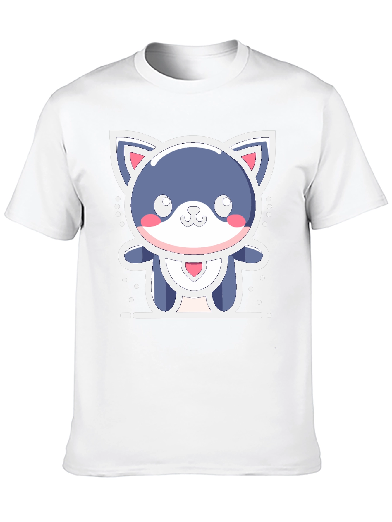 Black Cute Kawaii Cat T-Shirt - Soft & Stylish view 10
