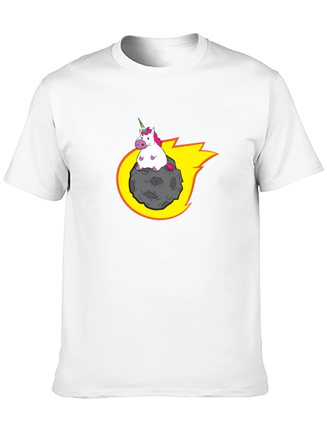 Black Unicorn Riding Meteor T-Shirt view 10