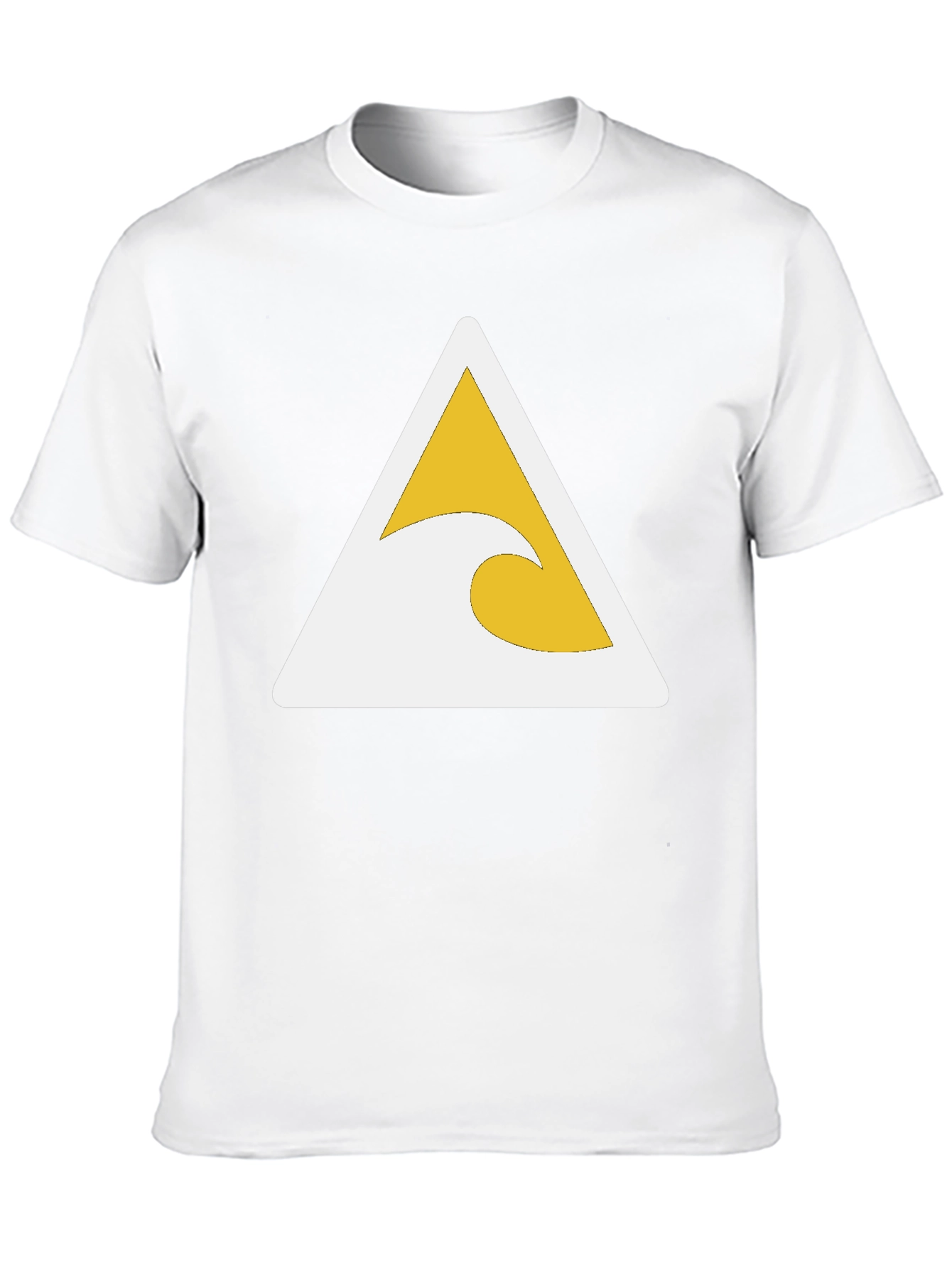 Black Black T-Shirt with Wave Triangle Graphic view 10