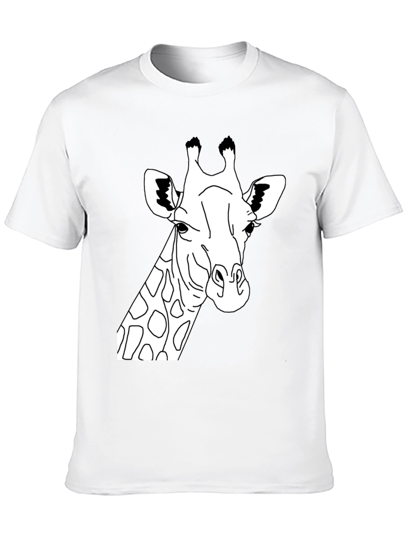 Black Giraffe Graphic Tee - Black Crew Neck T-Shirt view 10