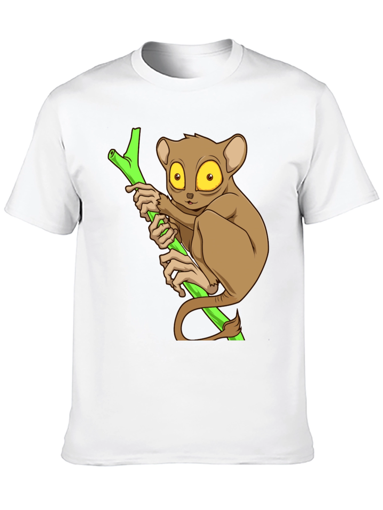 Black Cute Tarsier Graphic Tee - Black Cotton view 10