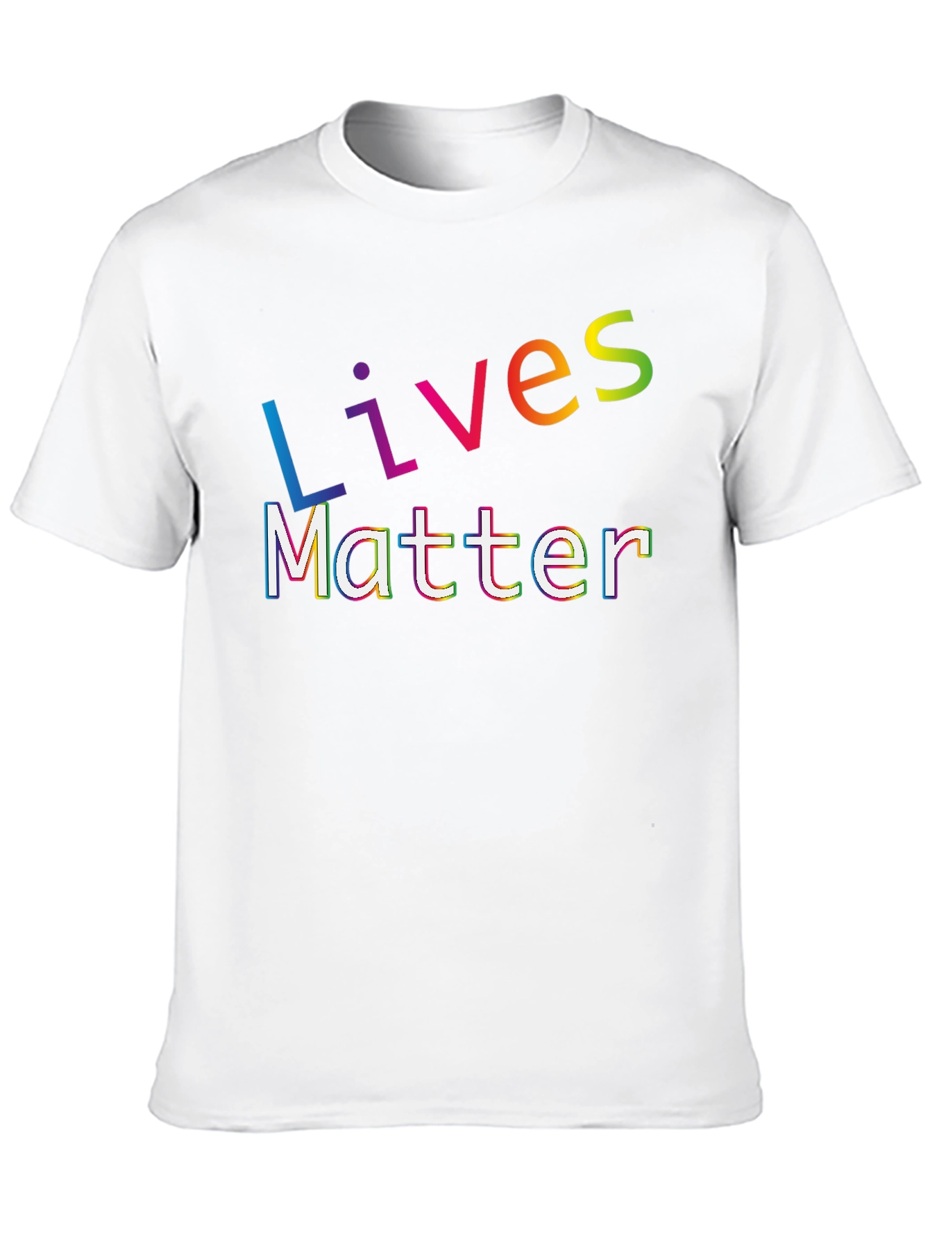 Black Rainbow Lives Matter Graphic T-Shirt view 10