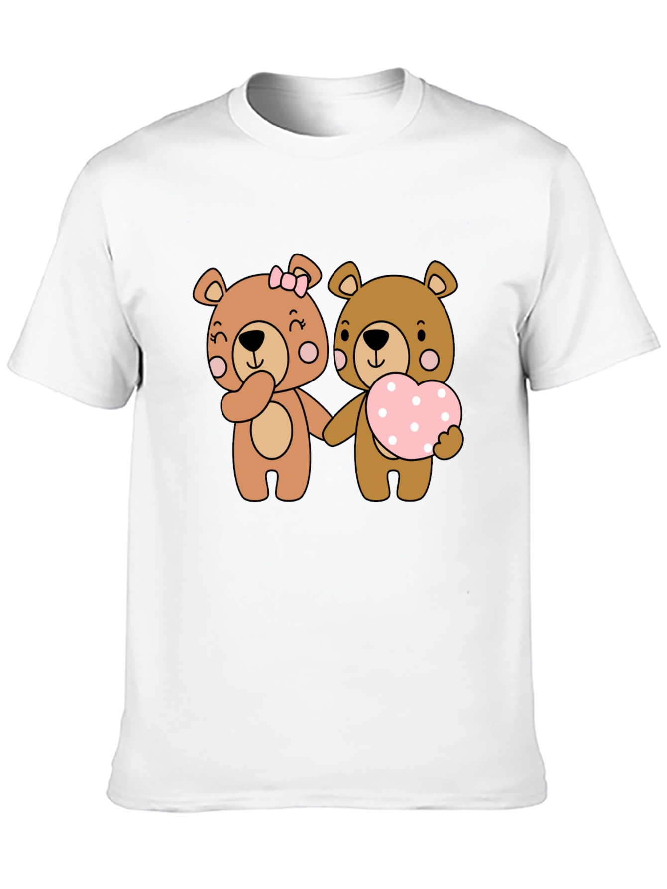 Black Bear Love Couple Black T-Shirt view 10