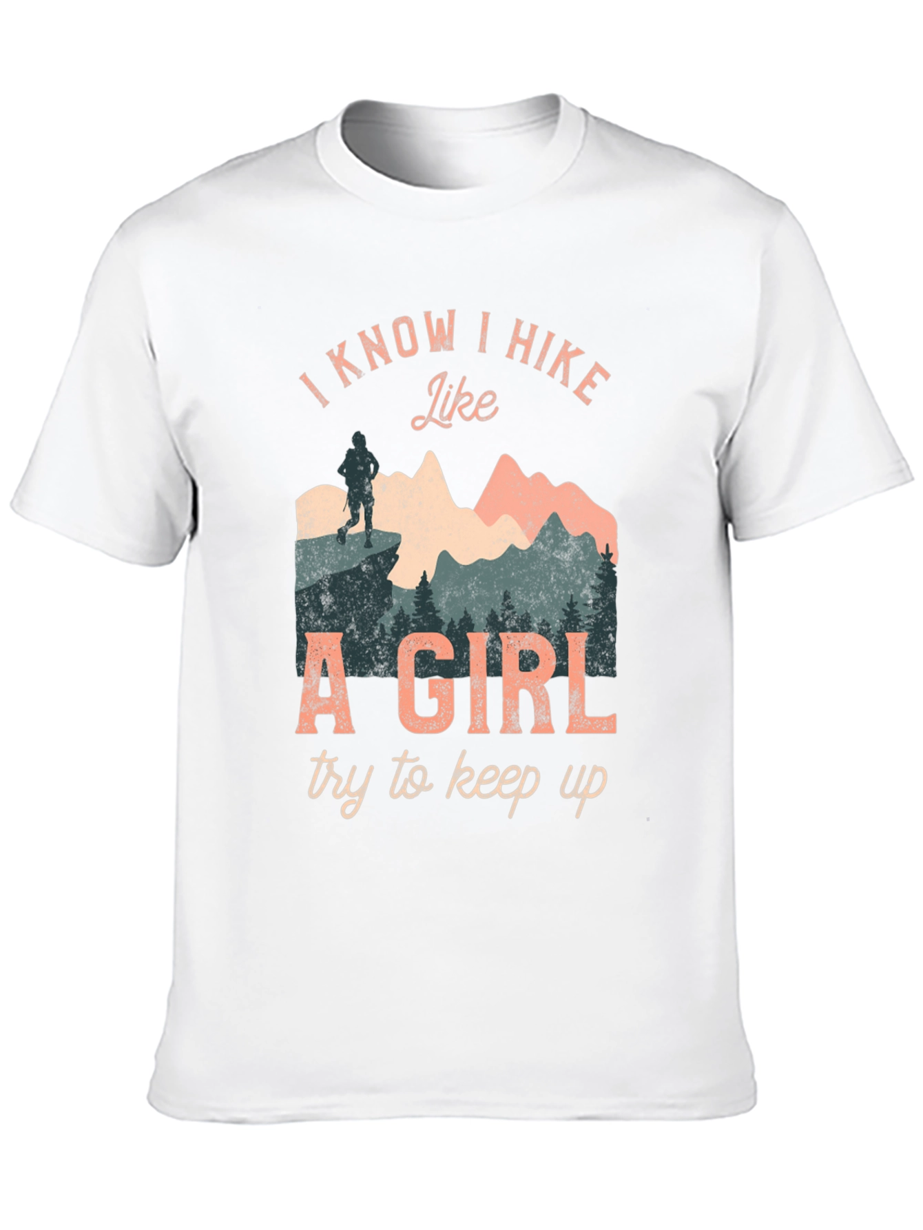 Black I Hike Like A Girl Graphic T-Shirt view 10
