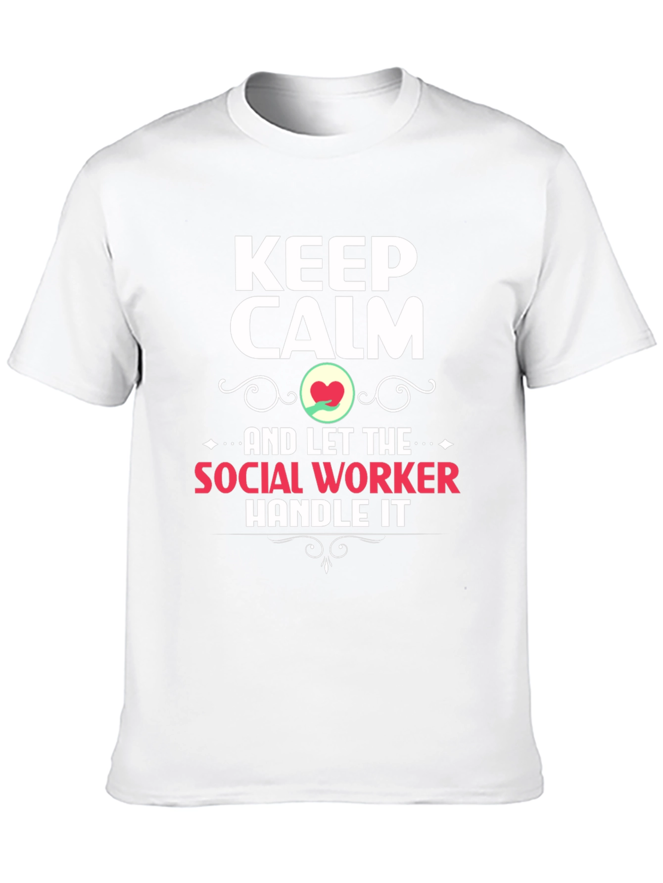 Black Keep Calm Social Worker T-Shirt view 10