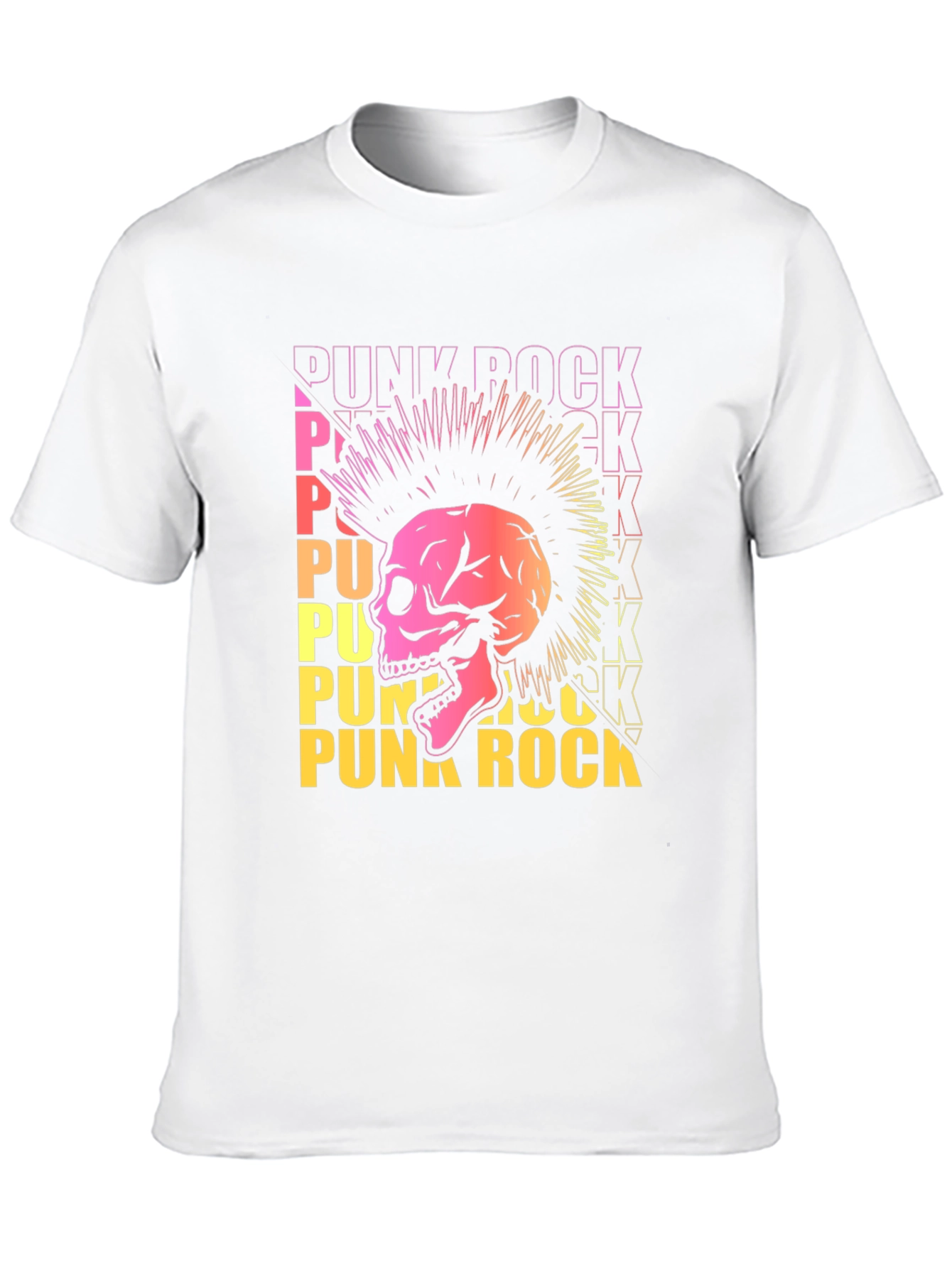 Black Punk Rock Skull Graphic Tee - Edgy Design view 10