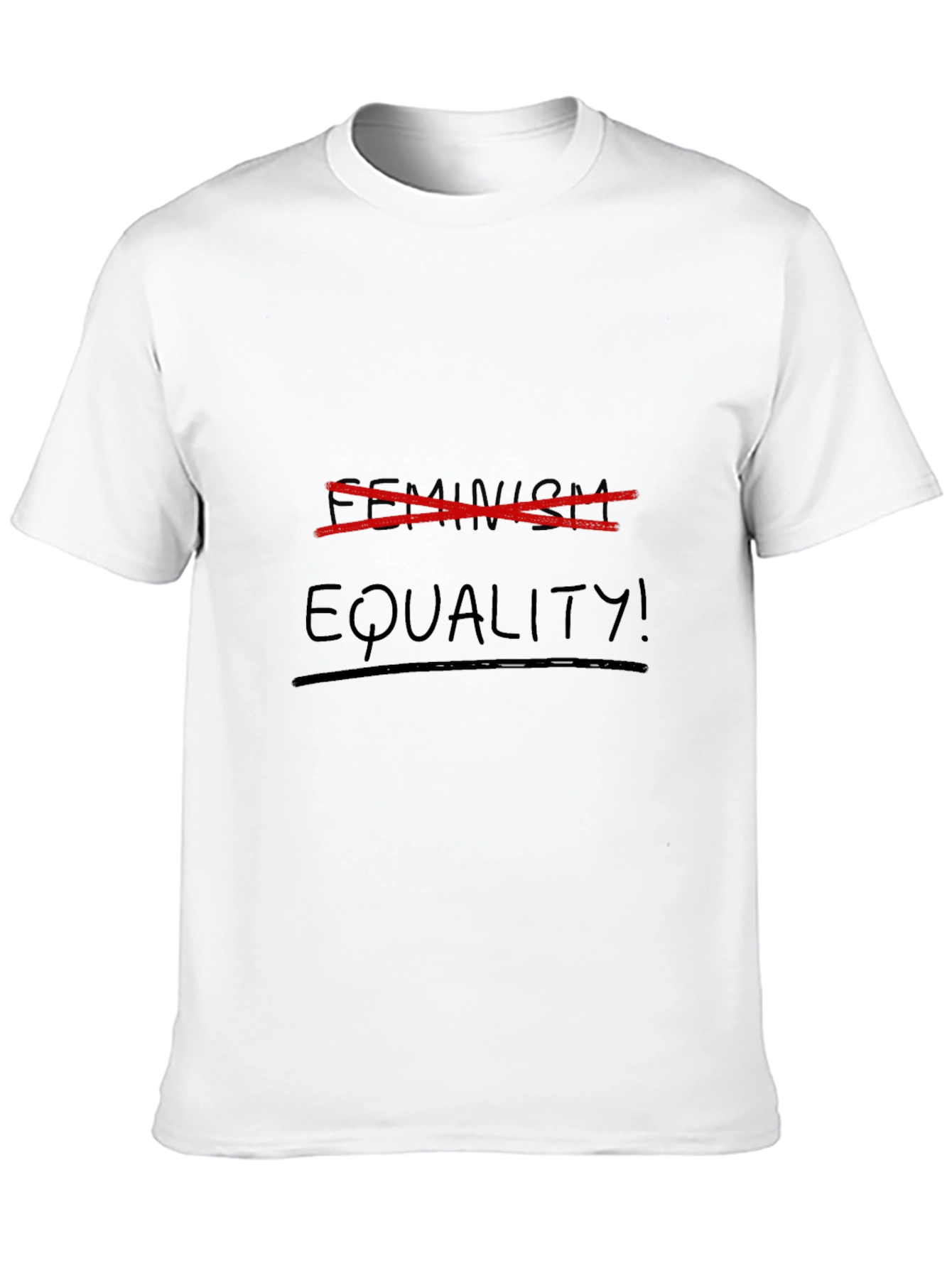 Black Equality T-Shirt - Anti-Feminist Statement Tee view 10