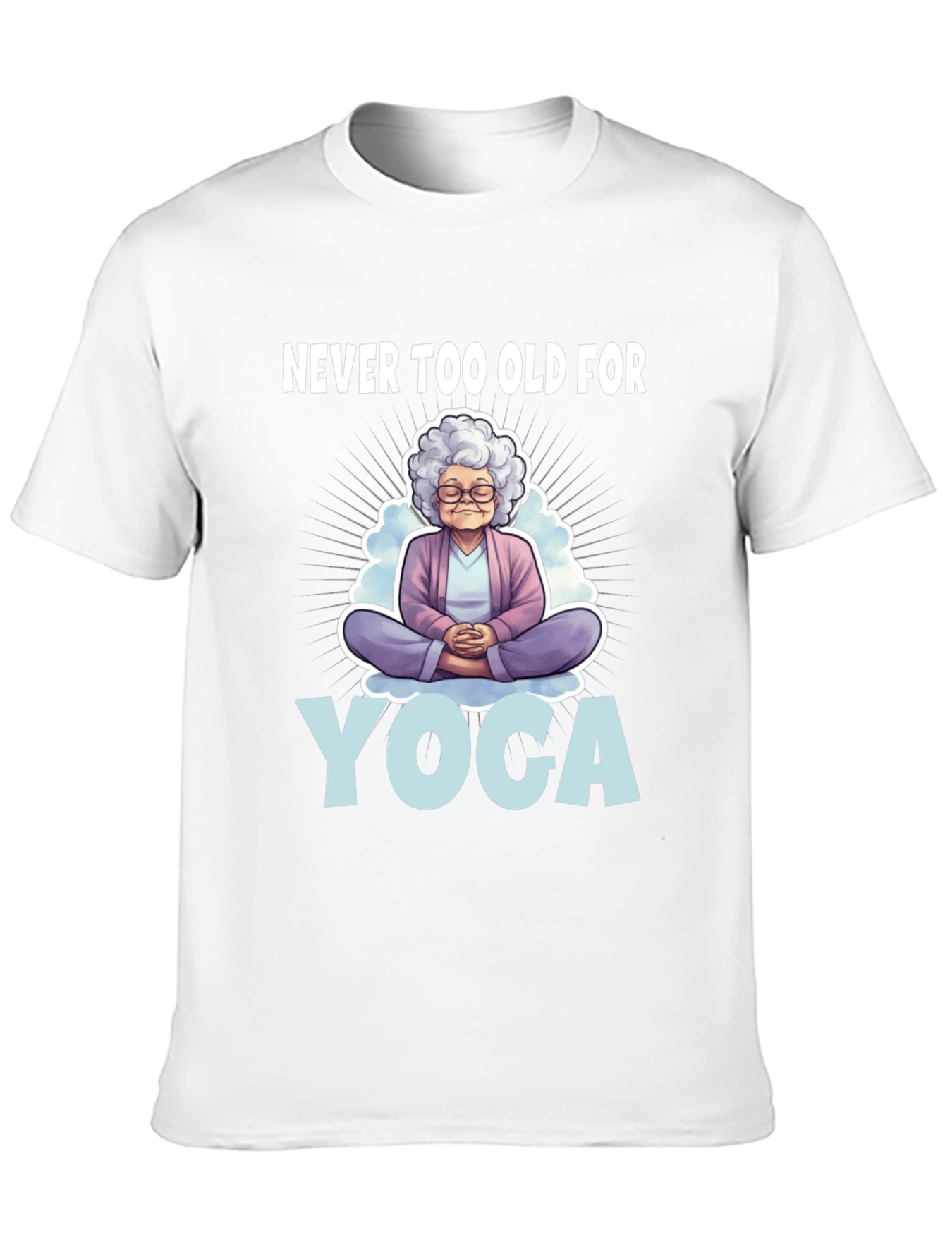Black Never Too Old for Yoga T-Shirt view 10