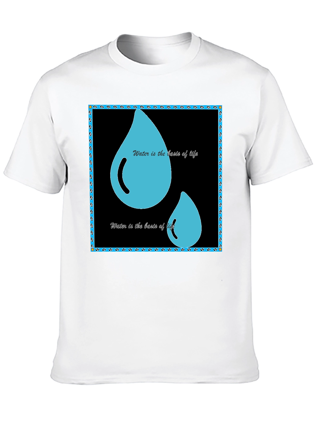 Black Water is Life T-Shirt - Black Graphic Tee view 10