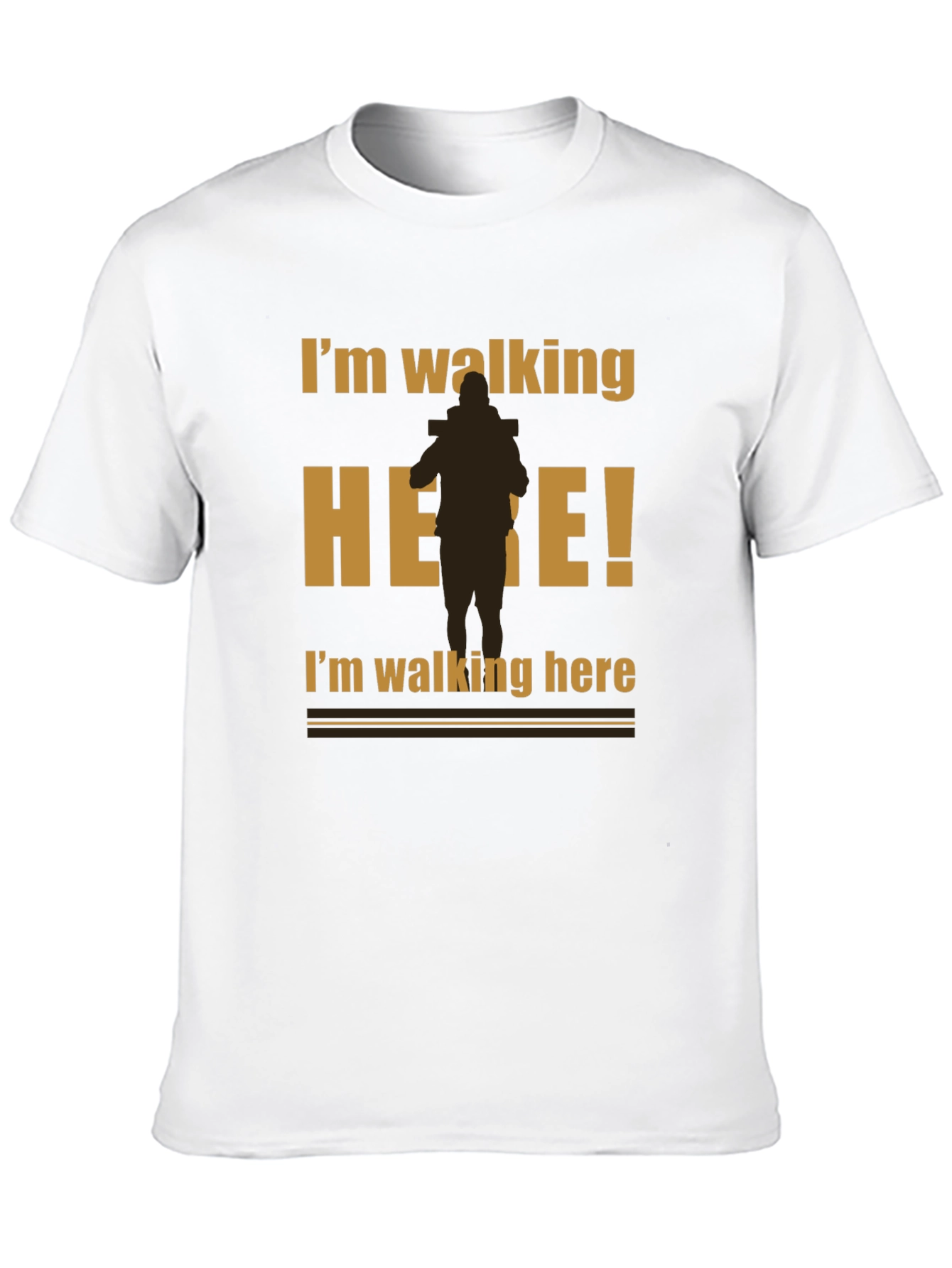 Black I'm Walking Here Funny Graphic T-Shirt view 10